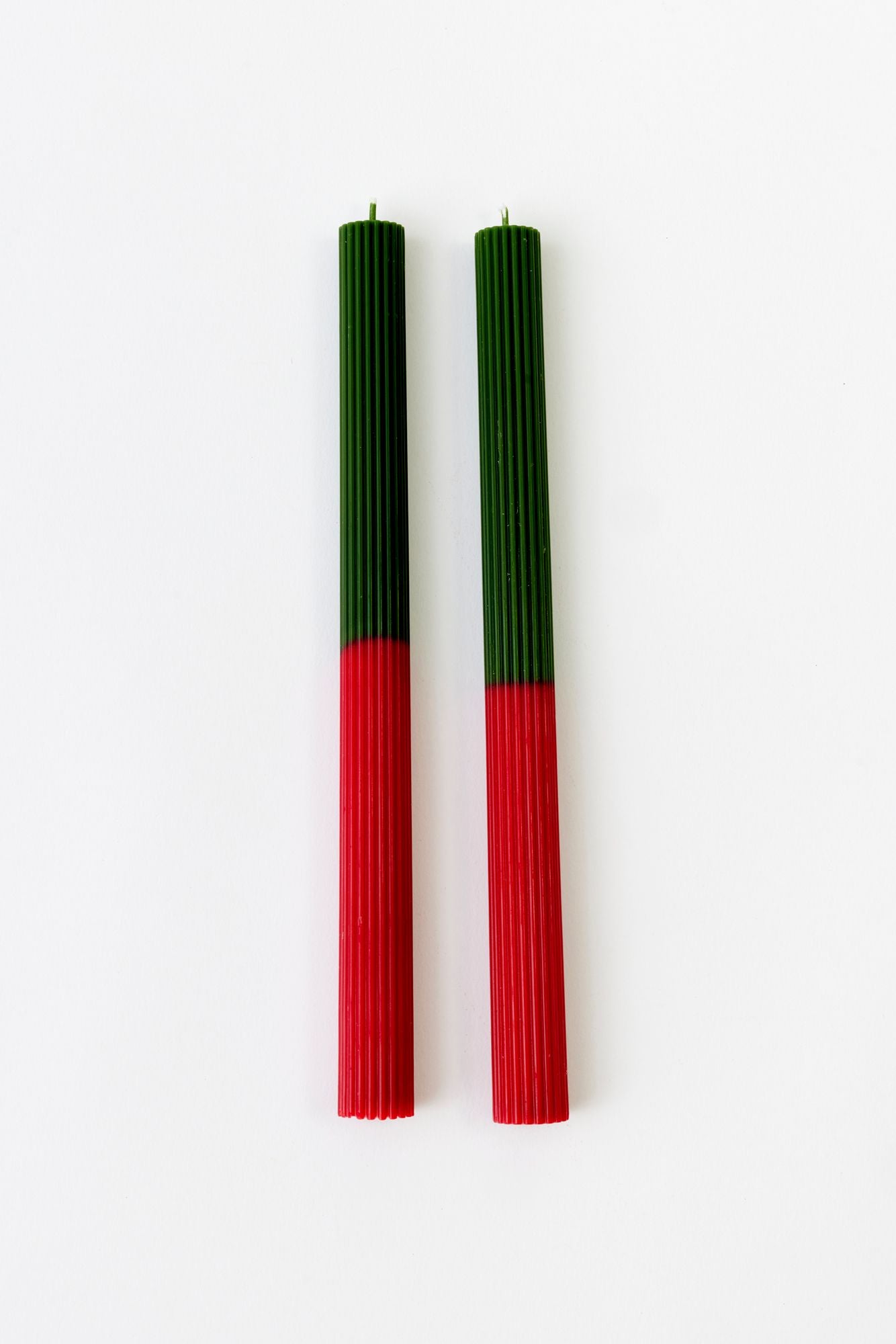 SET OF 2 TWO-TONE TAPERS.