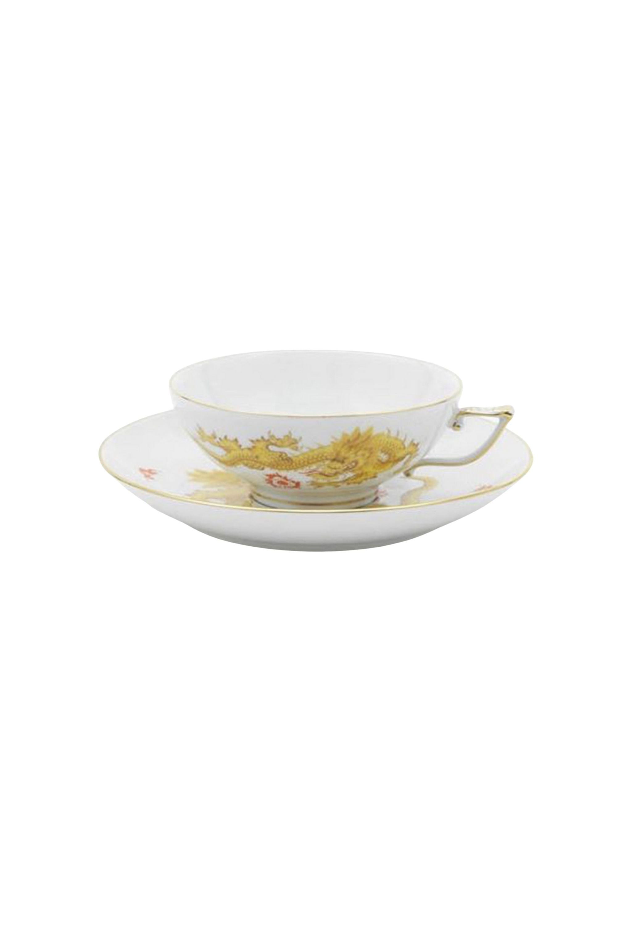 Yellow Dragon Tea Service. The Chinese Ming Dragon is one of Meissen's oldest and most popular designs. It stands for supernatural wisdom, for the spirit of change, for sun, light, and the male power of yang.
