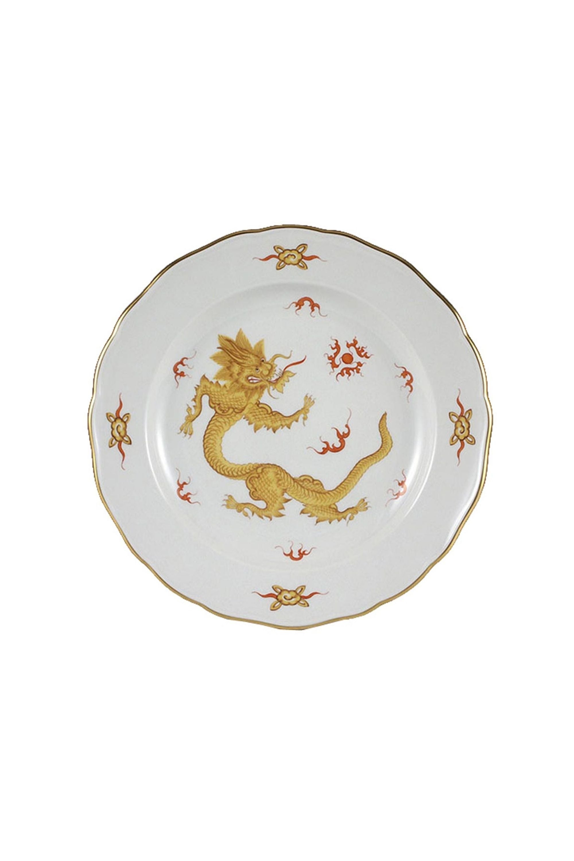 Yellow Dragon Dinnerware. The Chinese Ming Dragon is one of Meissen's oldest and most popular designs. It stands for supernatural wisdom, for the spirit of change, for sun, light, and the male power of yang.