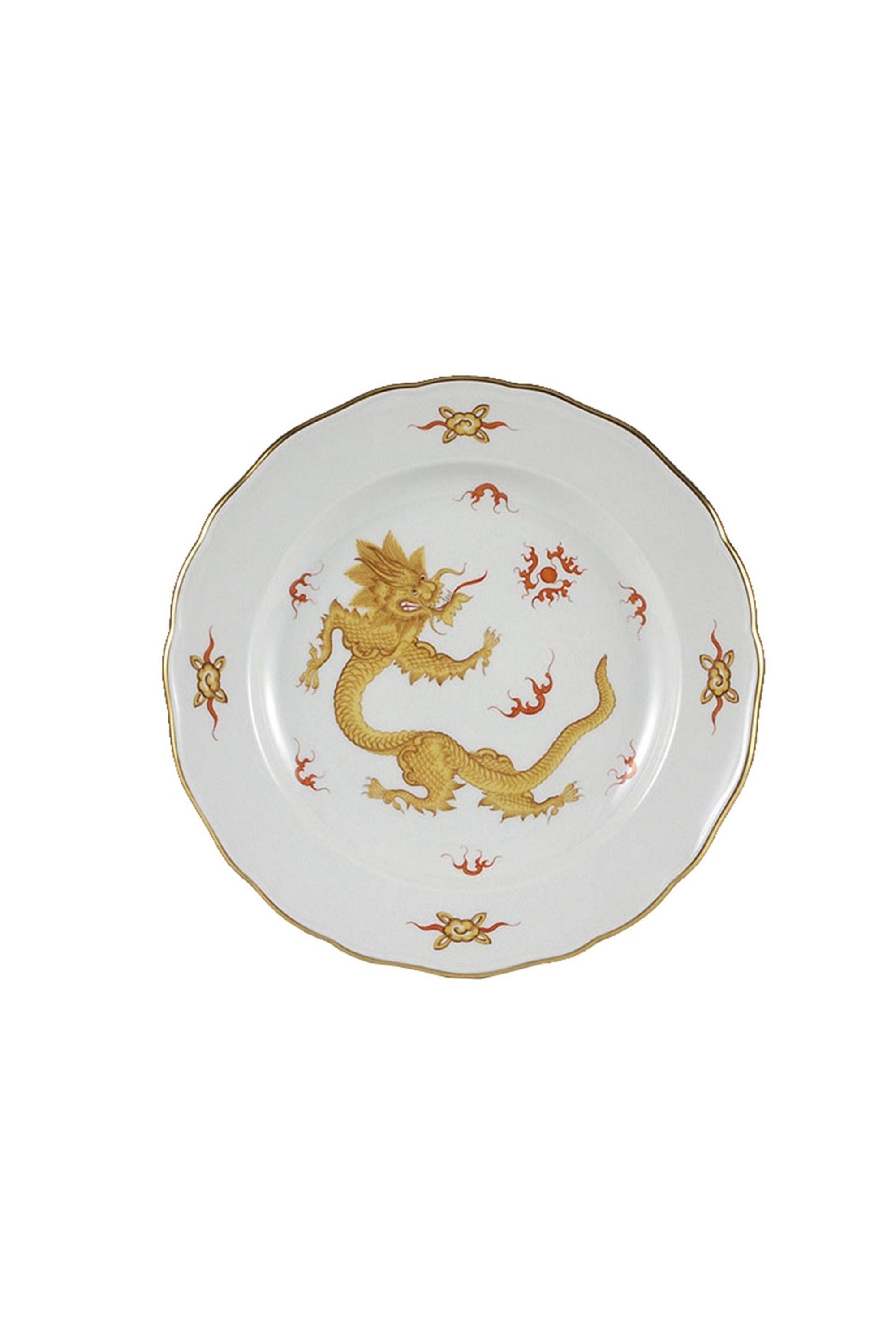 Yellow Dragon Dinnerware. The Chinese Ming Dragon is one of Meissen's oldest and most popular designs. It stands for supernatural wisdom, for the spirit of change, for sun, light, and the male power of yang.