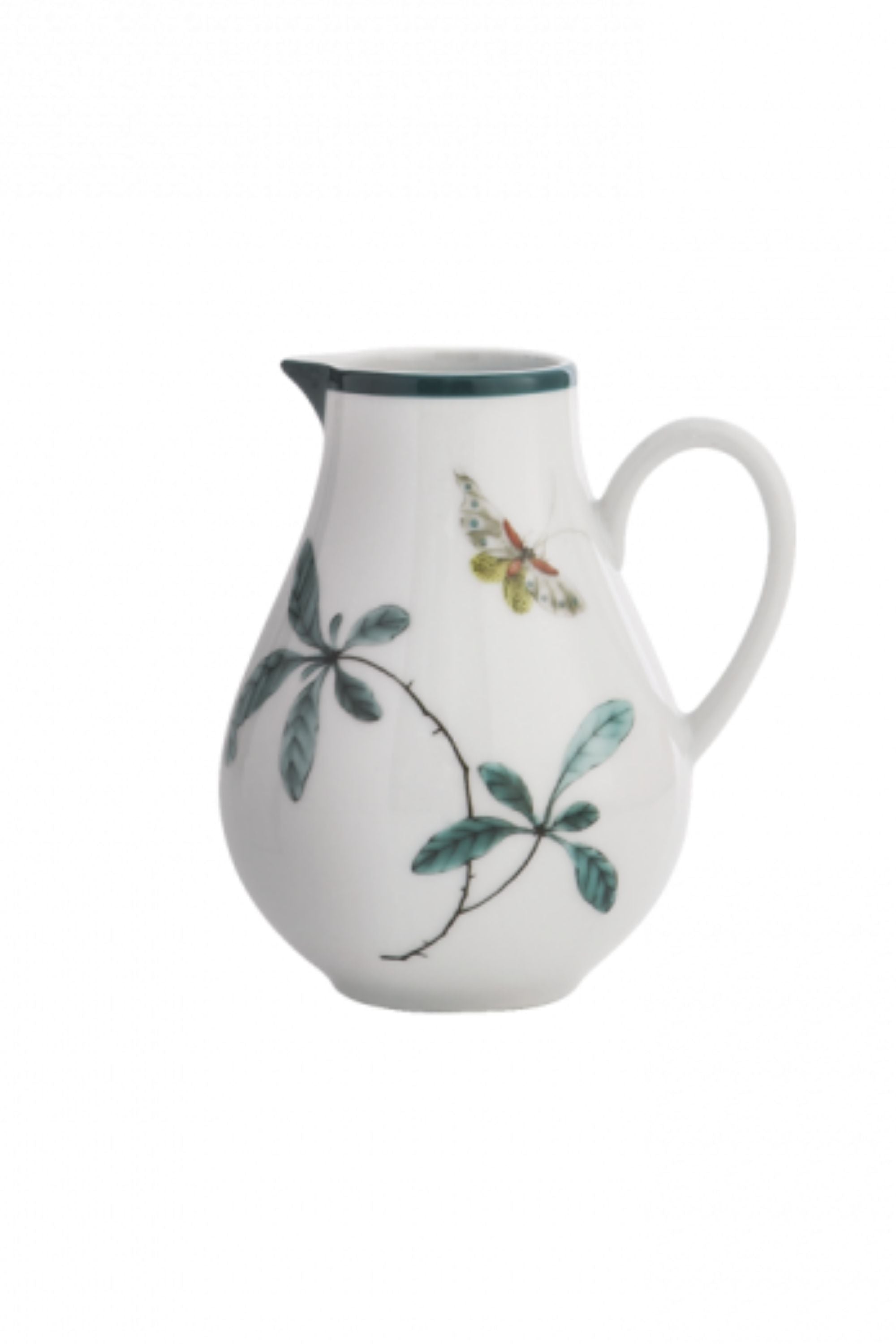 Tea and coffee service. This graceful design, with its leaves, berries, and butterflies, was derived directly from antique Chinese Palace porcelain.