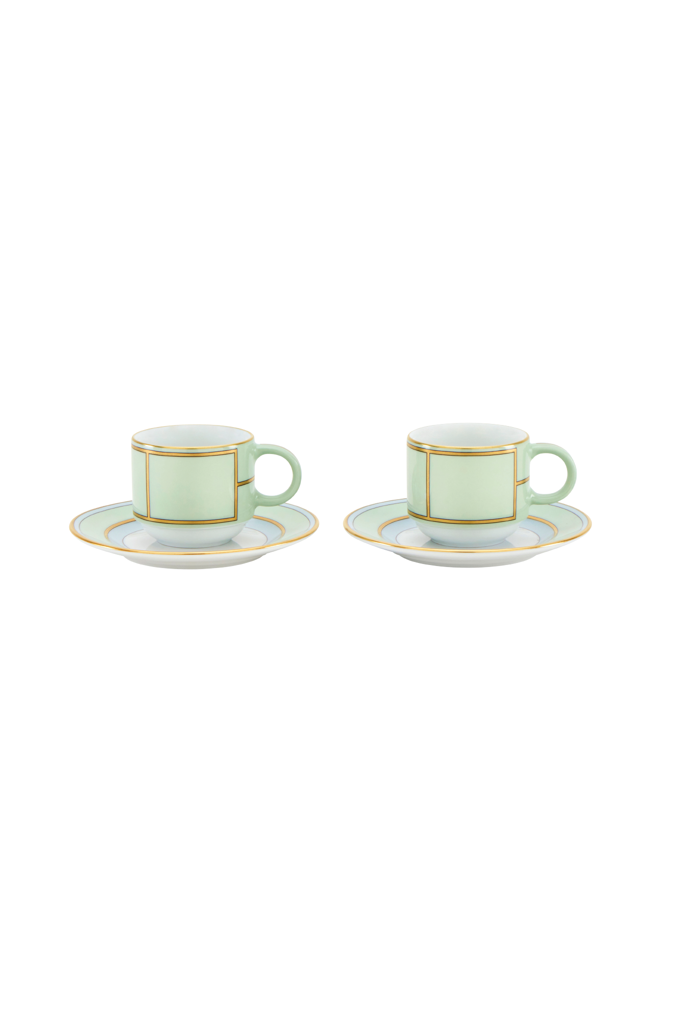 Ginori’s collection, Diva, is an homage to the vibrant energy of 1950s design, the glamour of the era's silver screen divas, and the timelessness that is Italian coffee culture. Four unexpected pastel colors feature in the collection: Celeste, Giallo, Rosa and Verde, all enhanced by gold detailing that accentuates the understated forms.