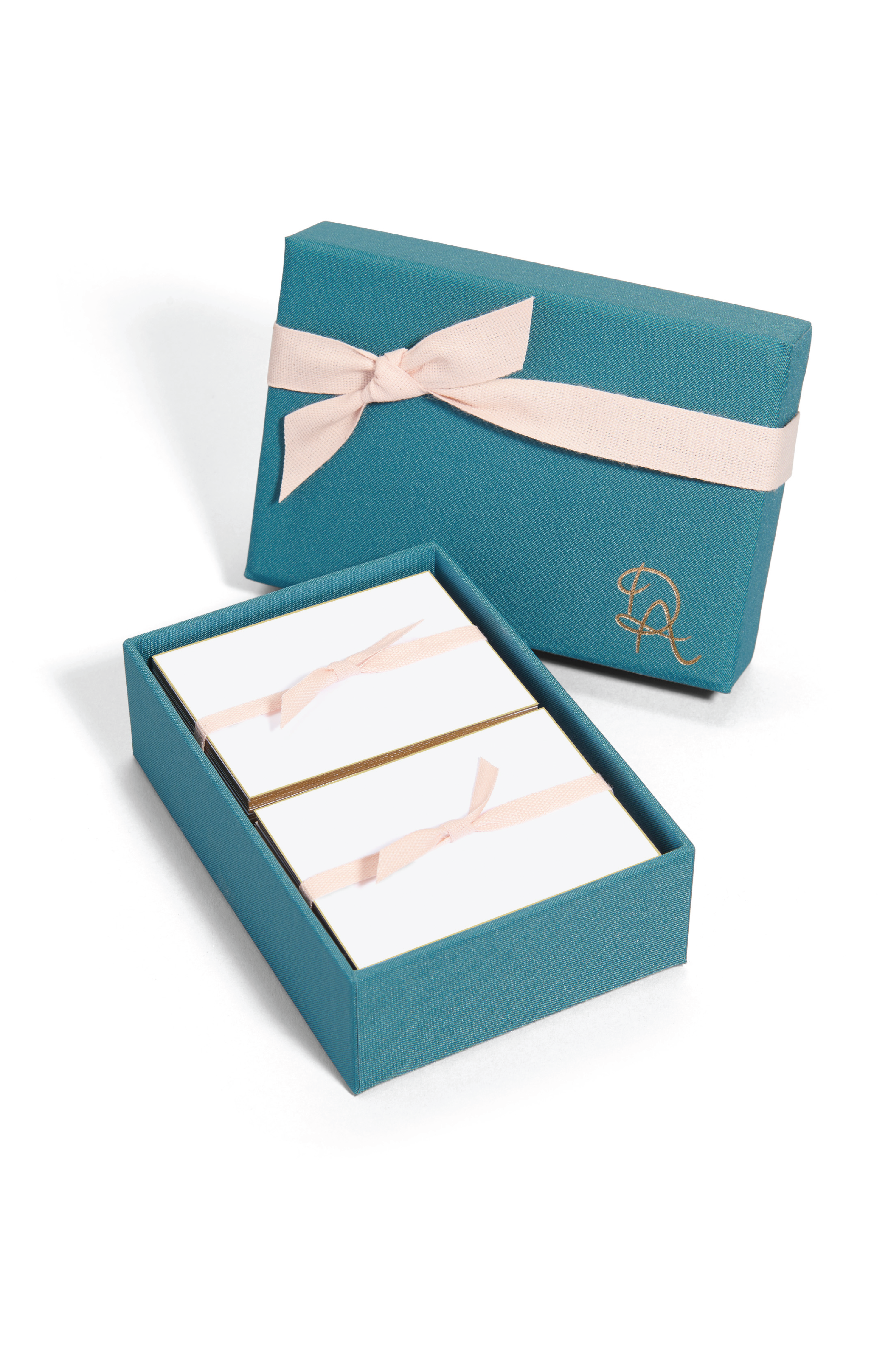 Set contains 24 place cards rimmed with gold.