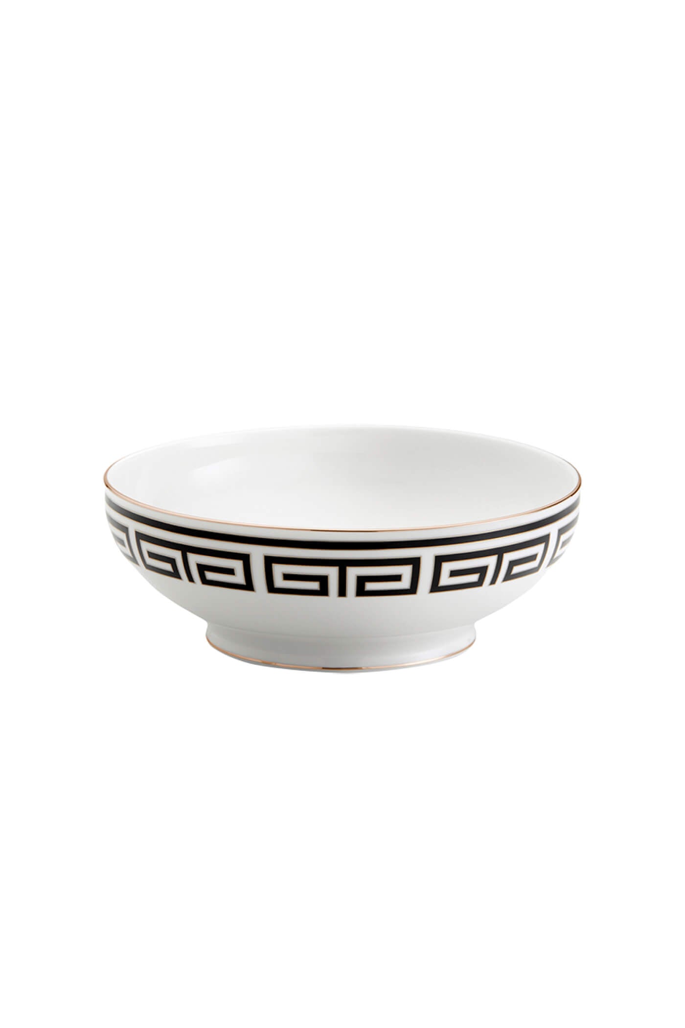 Black maze design serving dishes.
