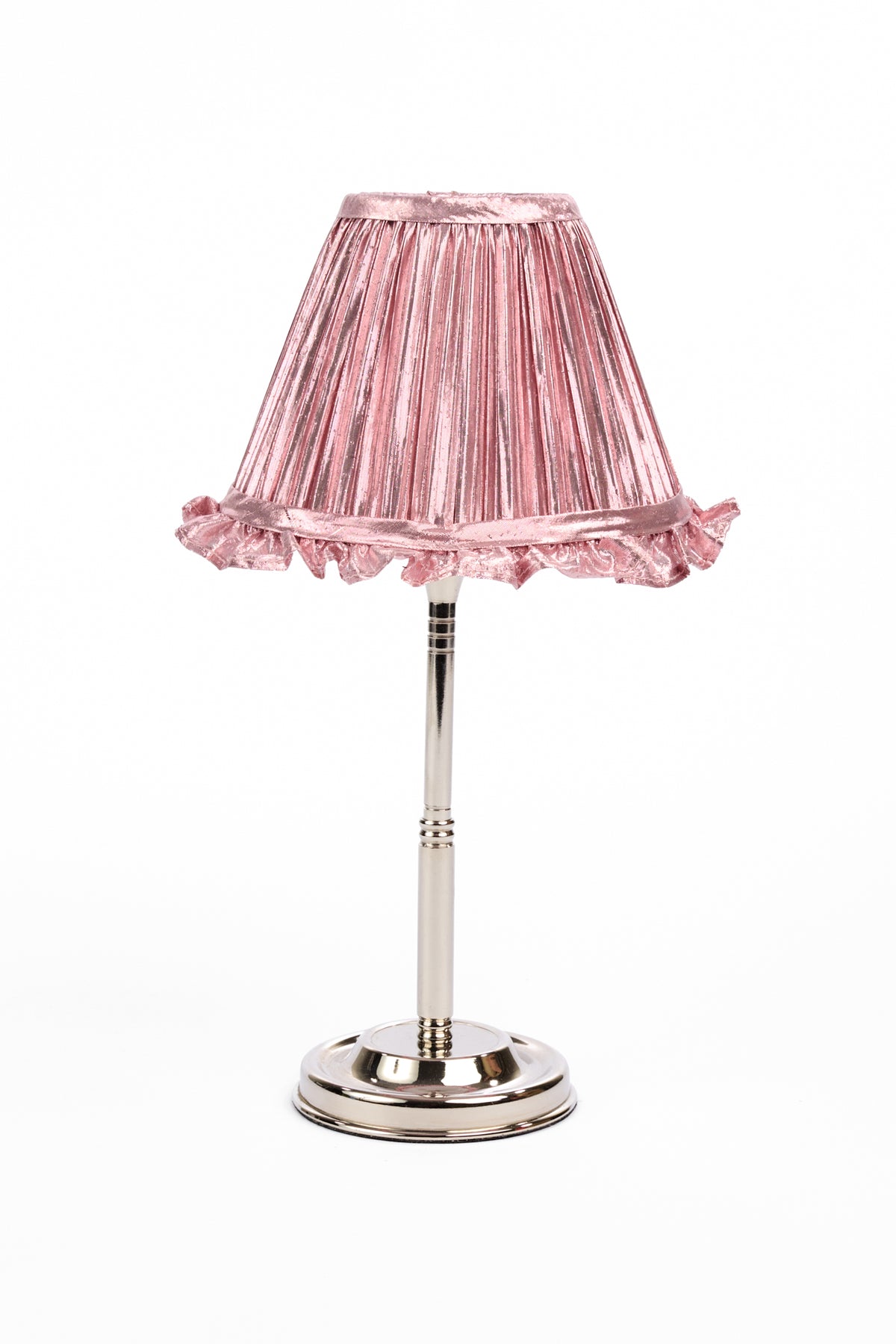 LAMÉ RUFFLED TABLE LAMP SHADE