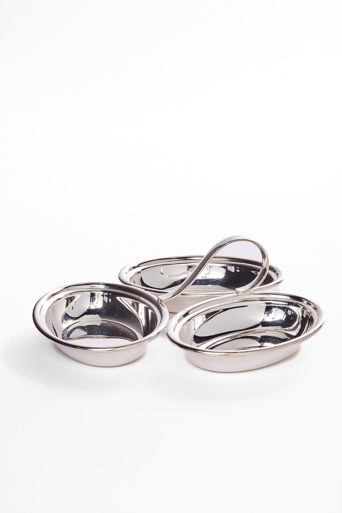 VINTAGE SILVER TRIPLE SERVER
