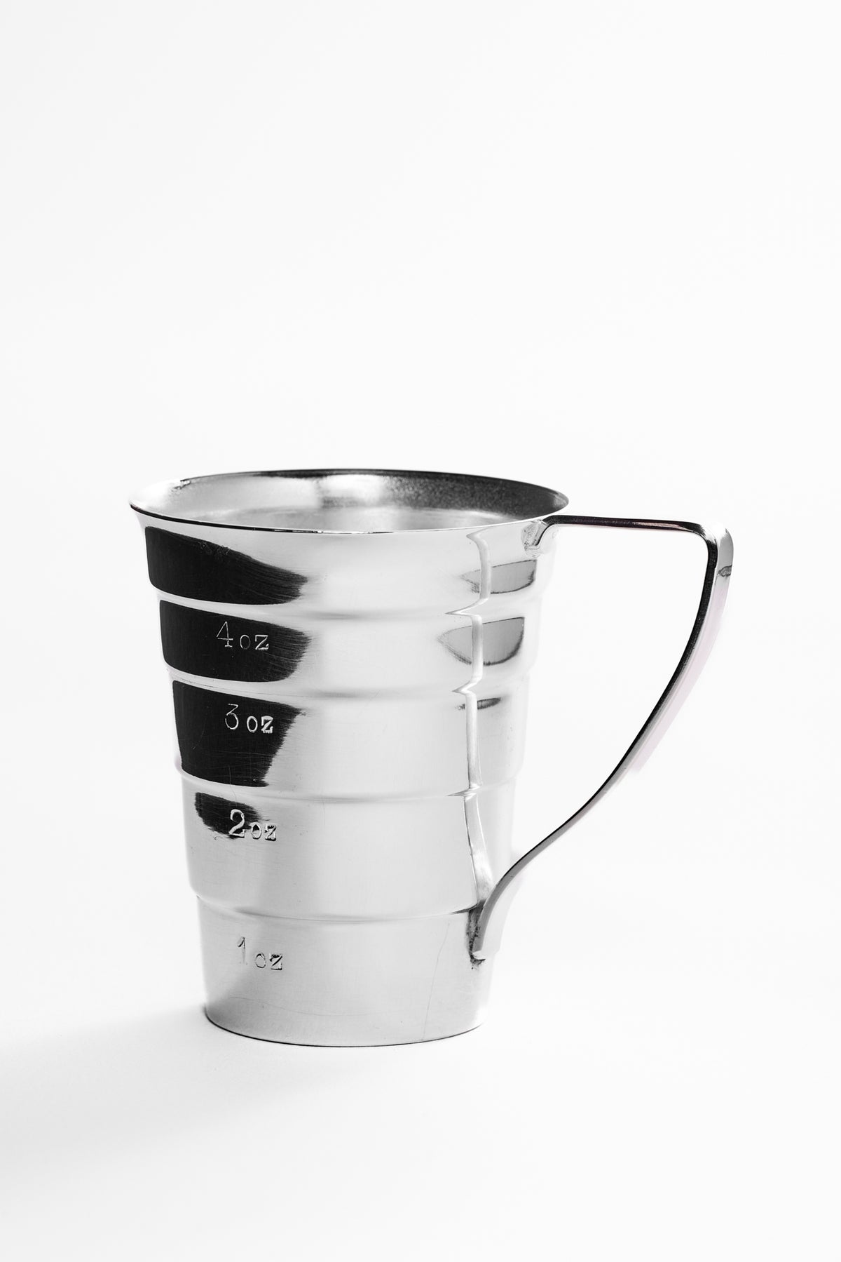 VINTAGE ENGLISH SILVER JIGGER WITH HANDLE