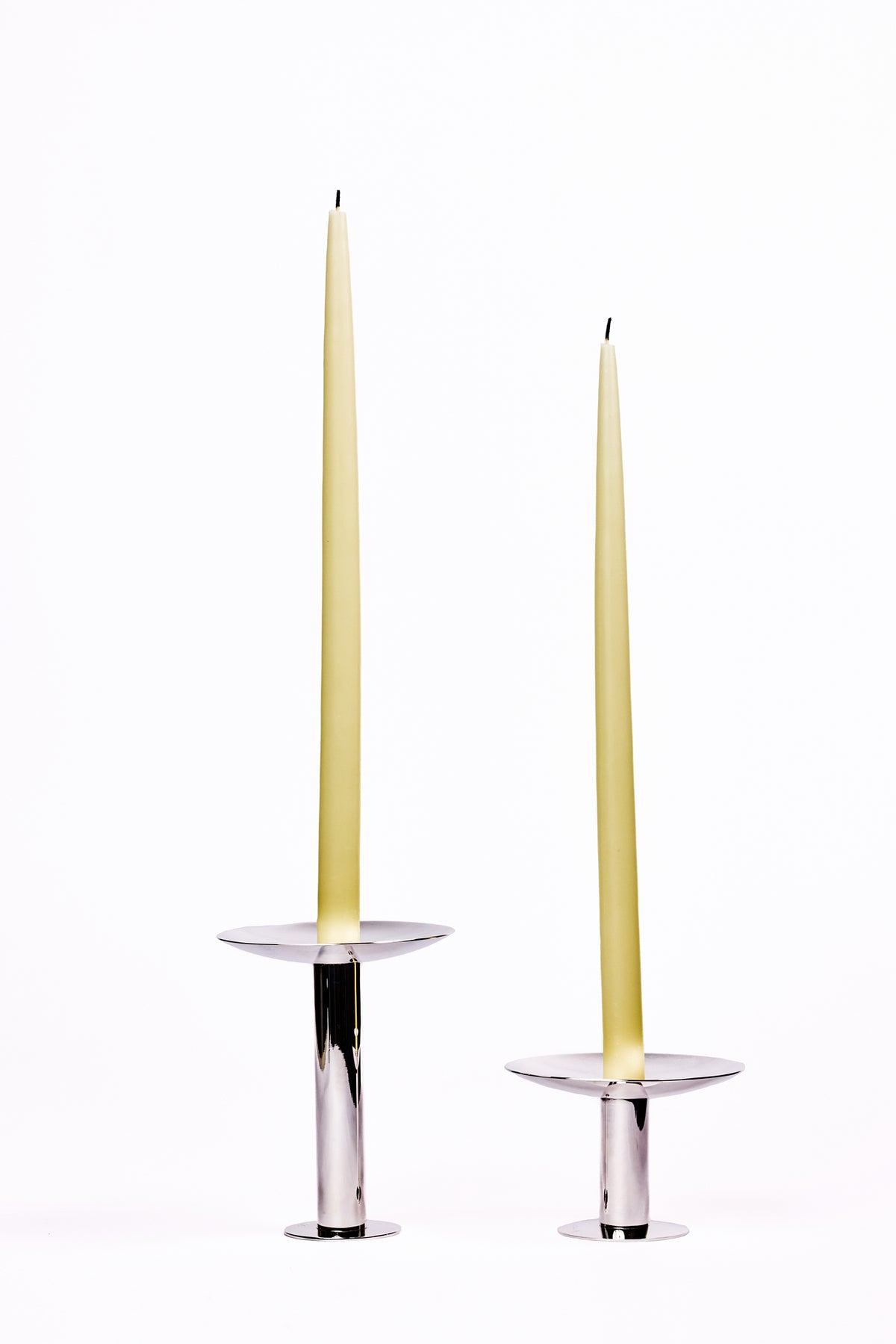 SILVER DECO TAPER HOLDER & VASE