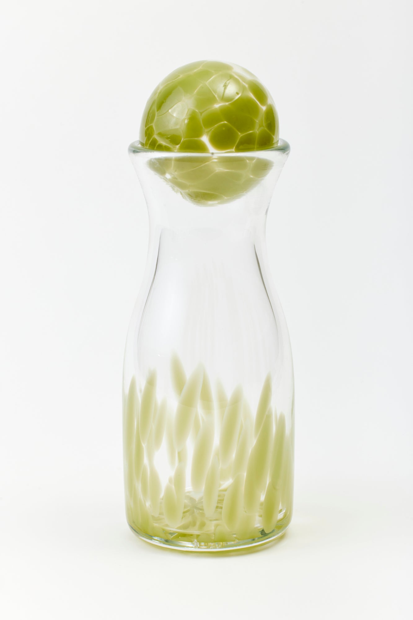 Chartreuse spotted carafe.