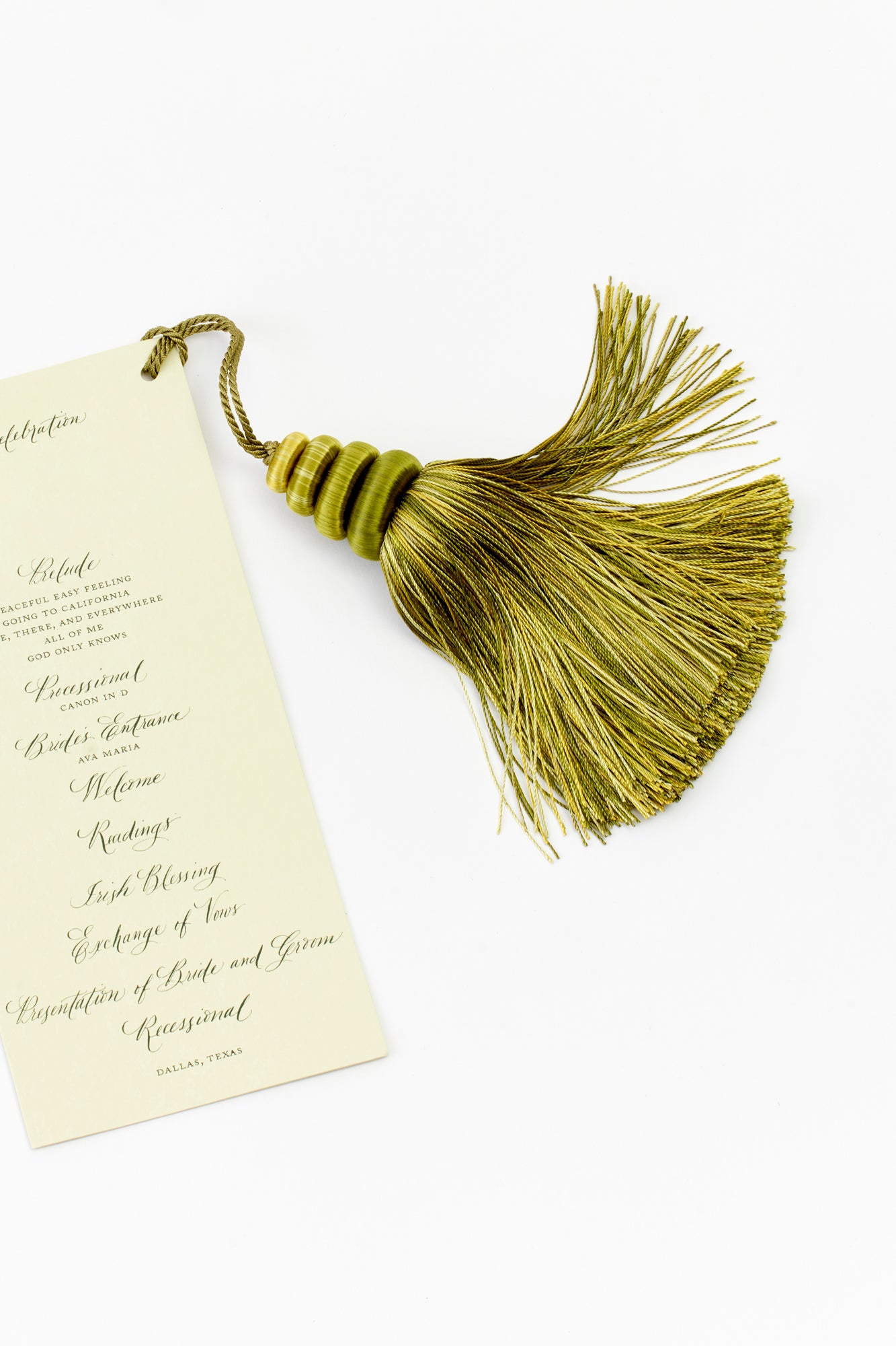 Tassels for keys, lamps, or knobs.