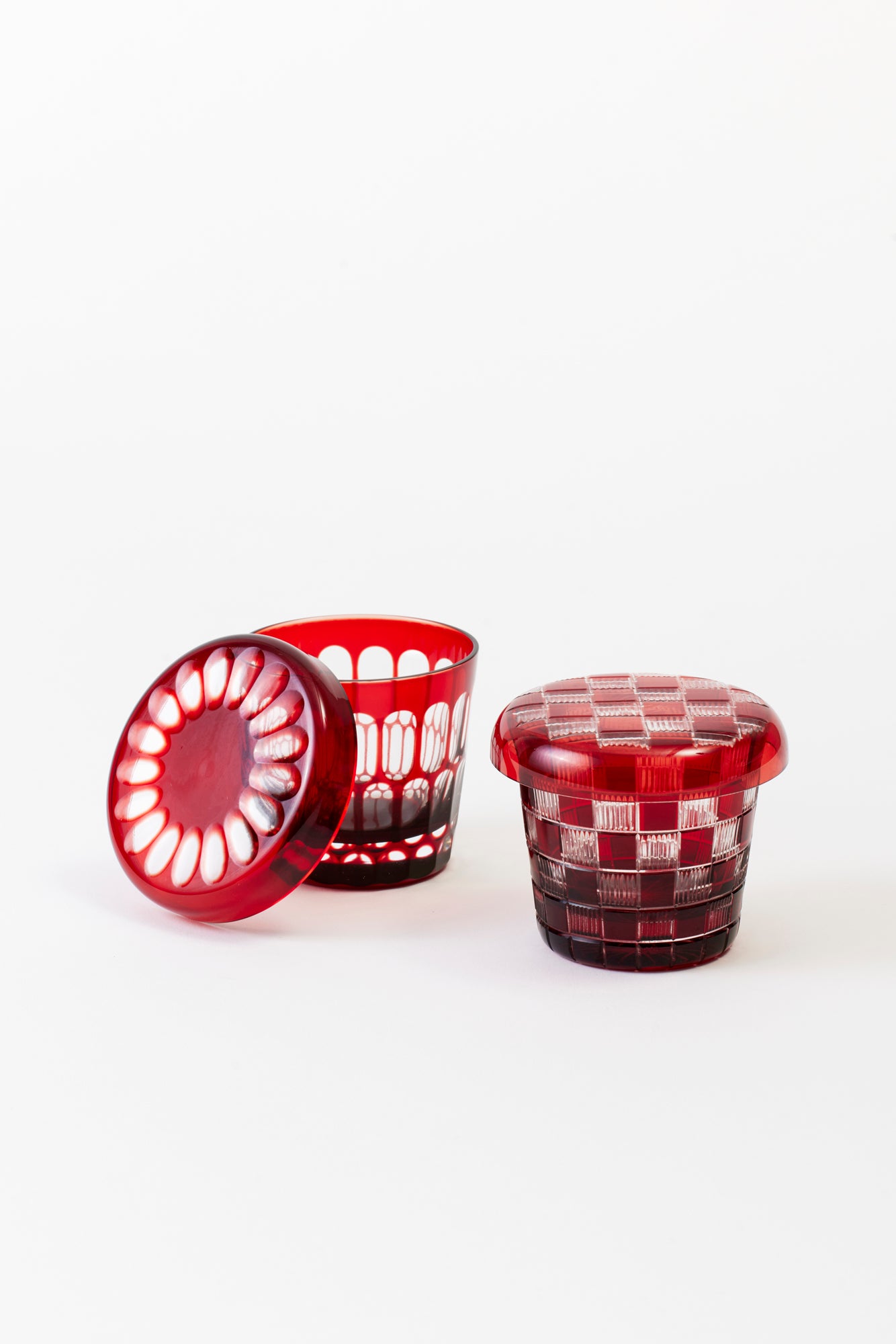 Lidded Japanese dessert containers that are a perfect surprise of amuse bouche.