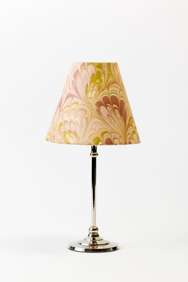 MARBLED PAPER TABLE LAMP SHADE NEW PHEASANT