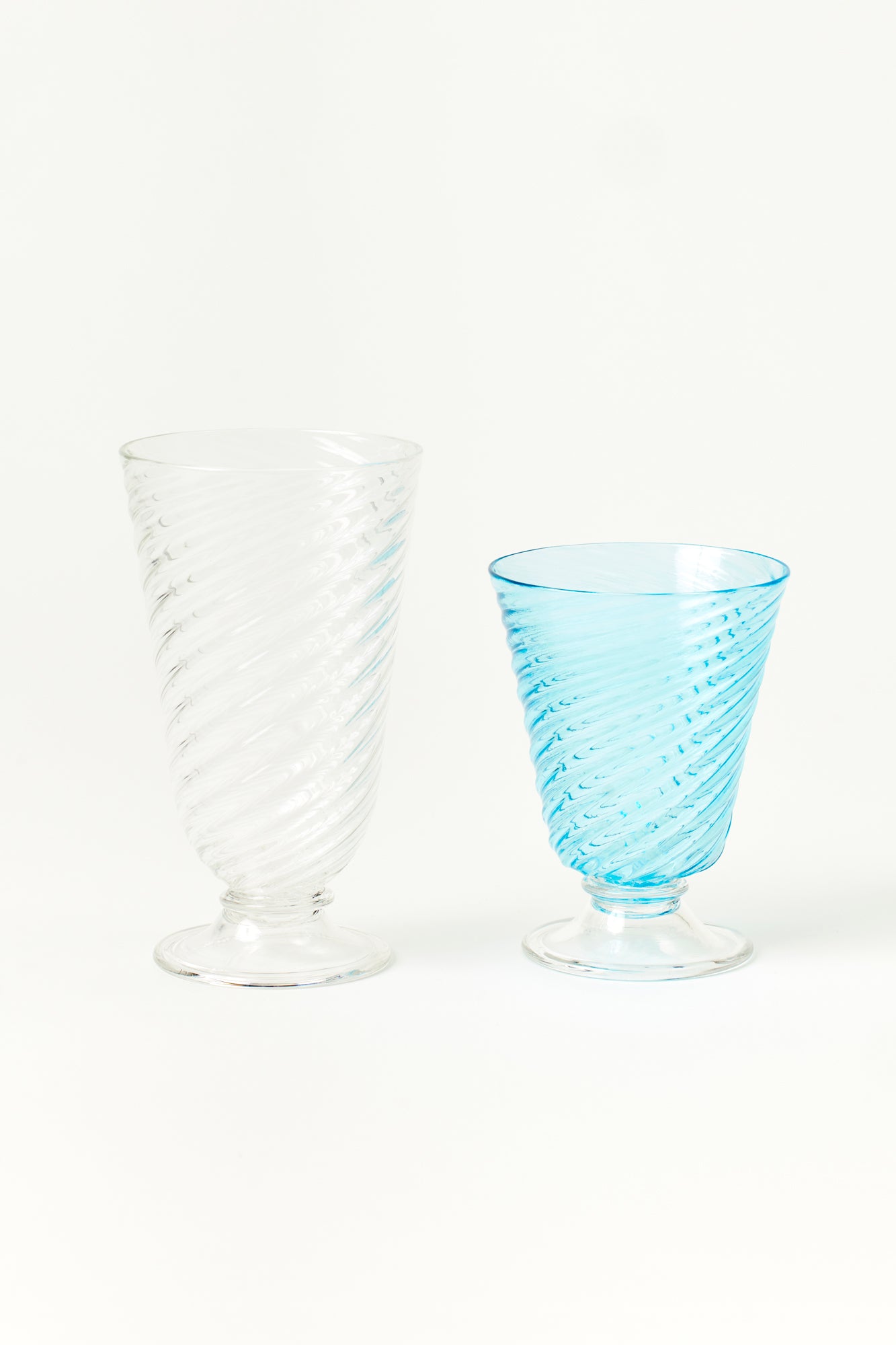 Aqua twist goblet.