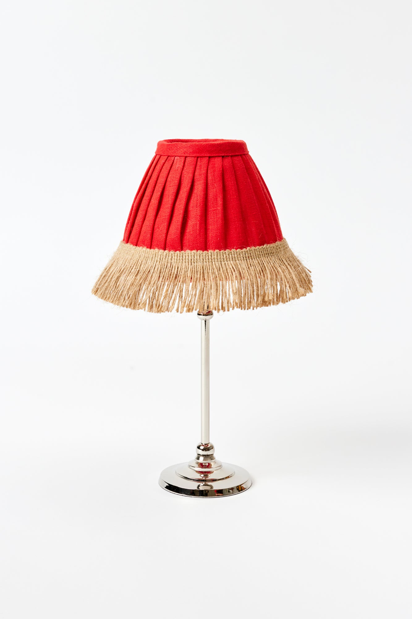 PICANTE FRINGED TABLE LAMP SHADE.