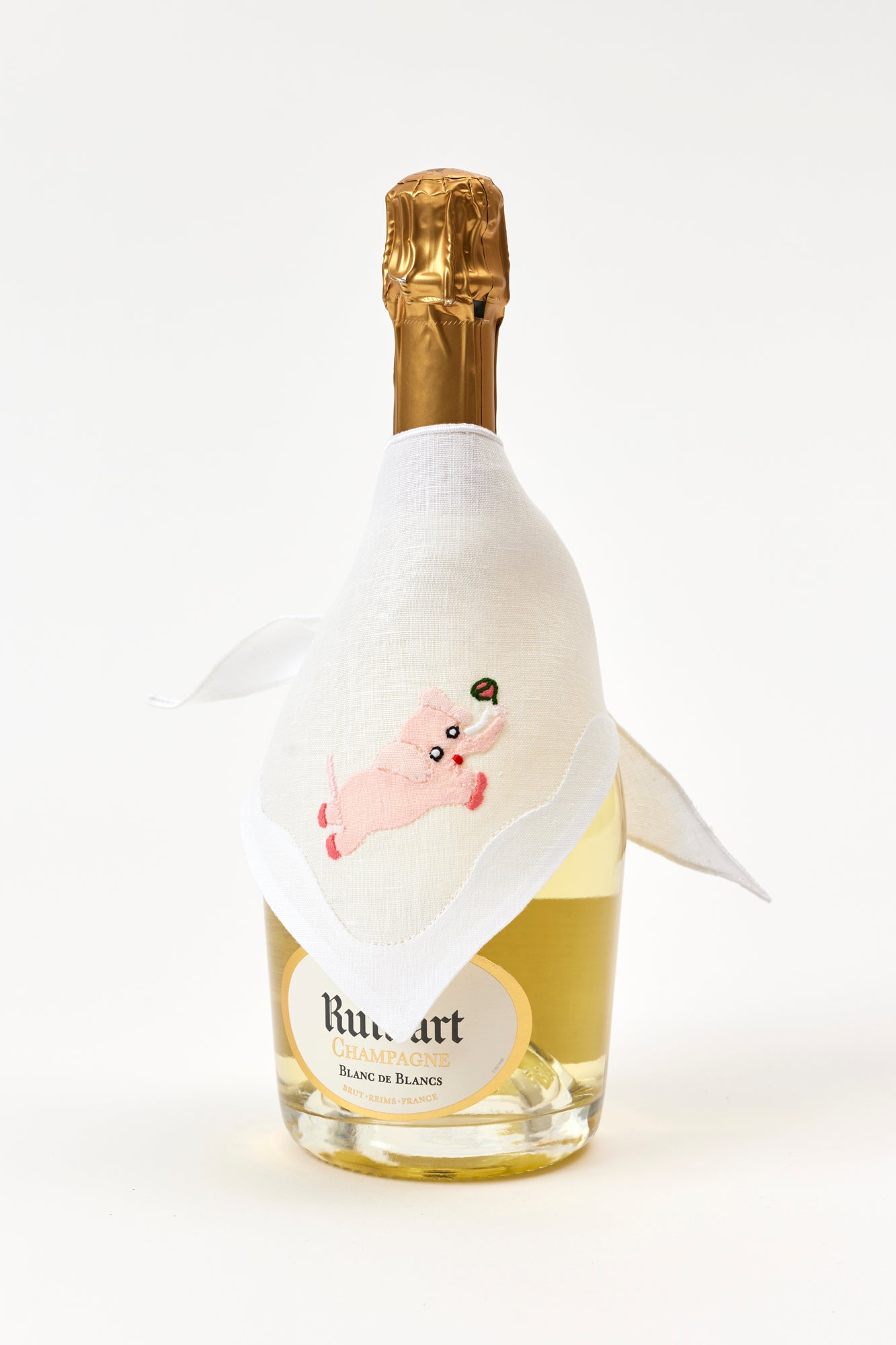 Pink elephant champagne wrap.