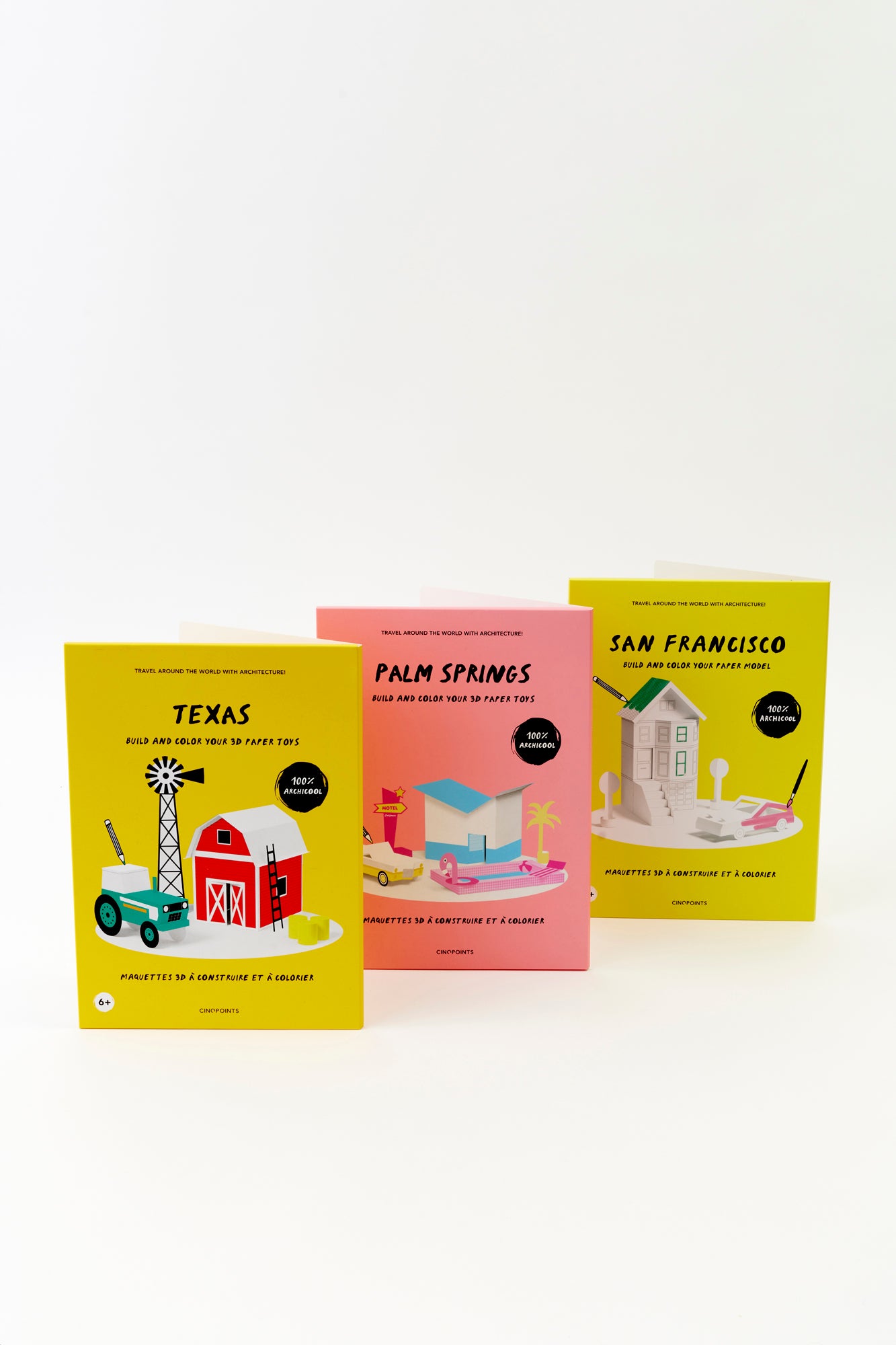 Each Little Paper Place kit is double-sided for double the fun. Choose between colorful pre-designed sides that capture the essence of these places or opt for a blank canvas where your child can unleash their artistic talents, with coloring pencils, markers, or paint.