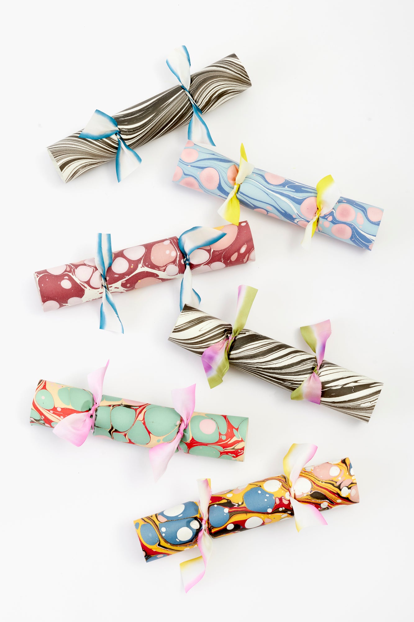 Marbled party poppers or crackers for any special occasion. Great gift idea for a group.