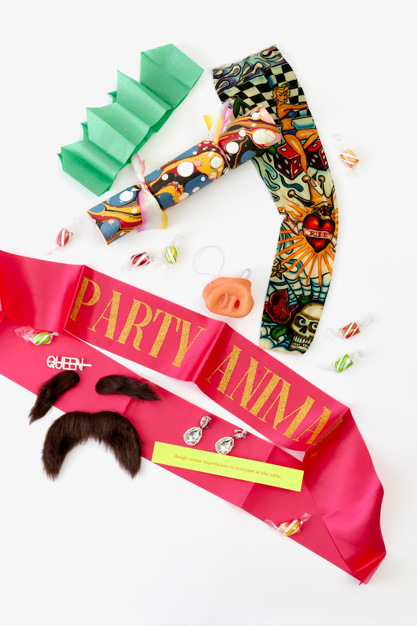Party poppers or crackers for any occasion.