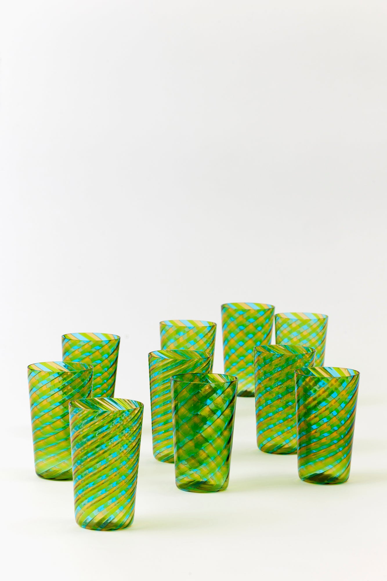 Candy striped tumblers.