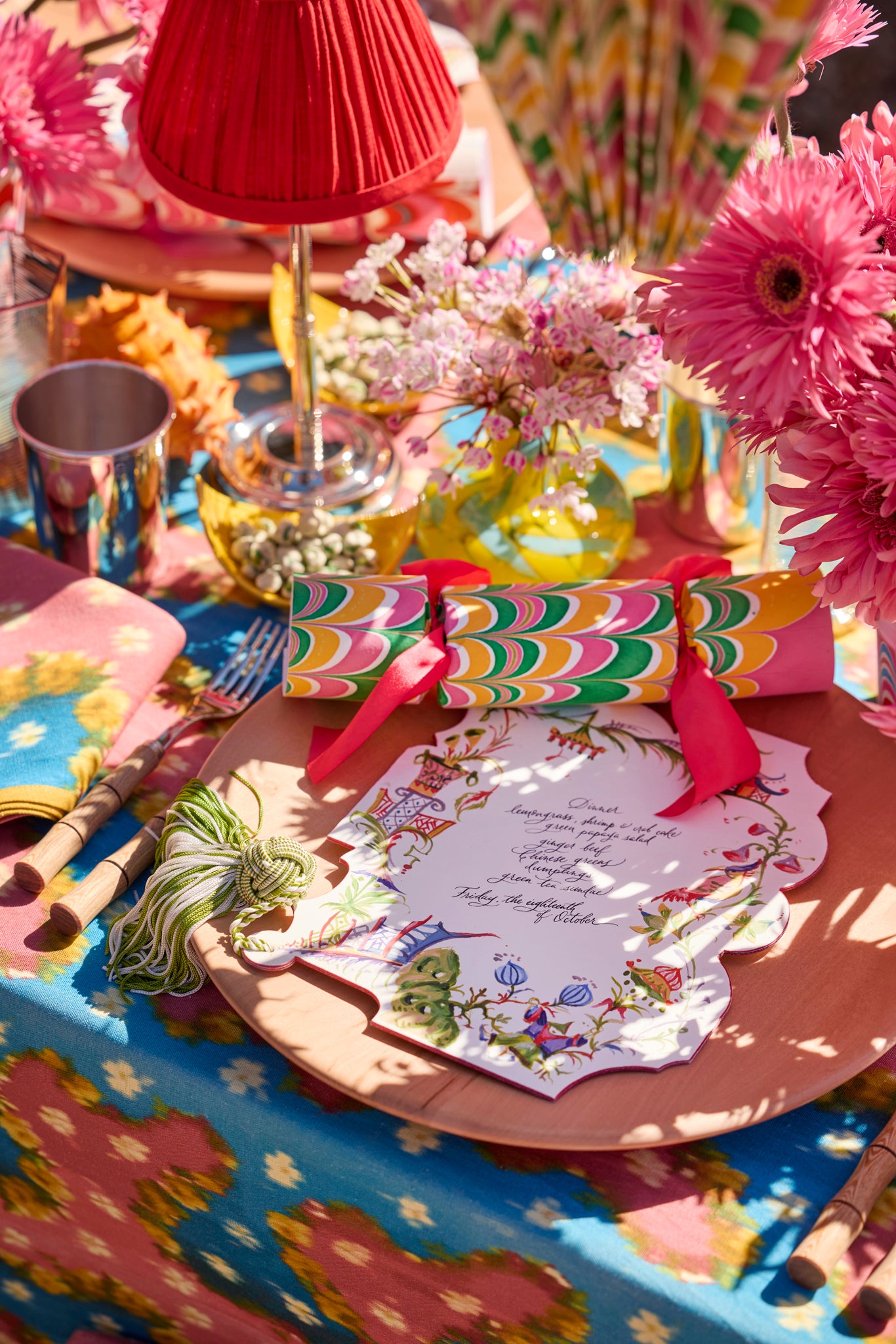 SET OF 12 CHINOISERIE MENU CARDS