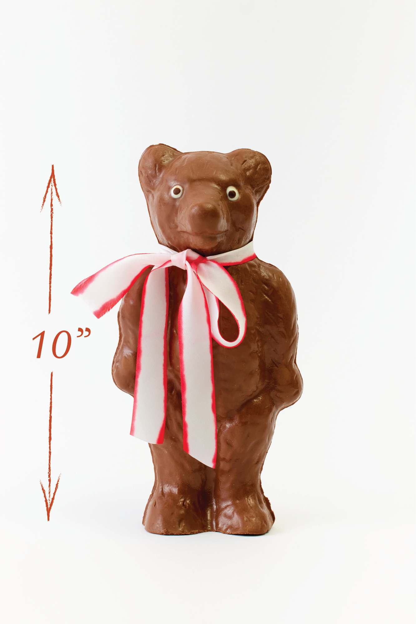 Solid chocolate bear.