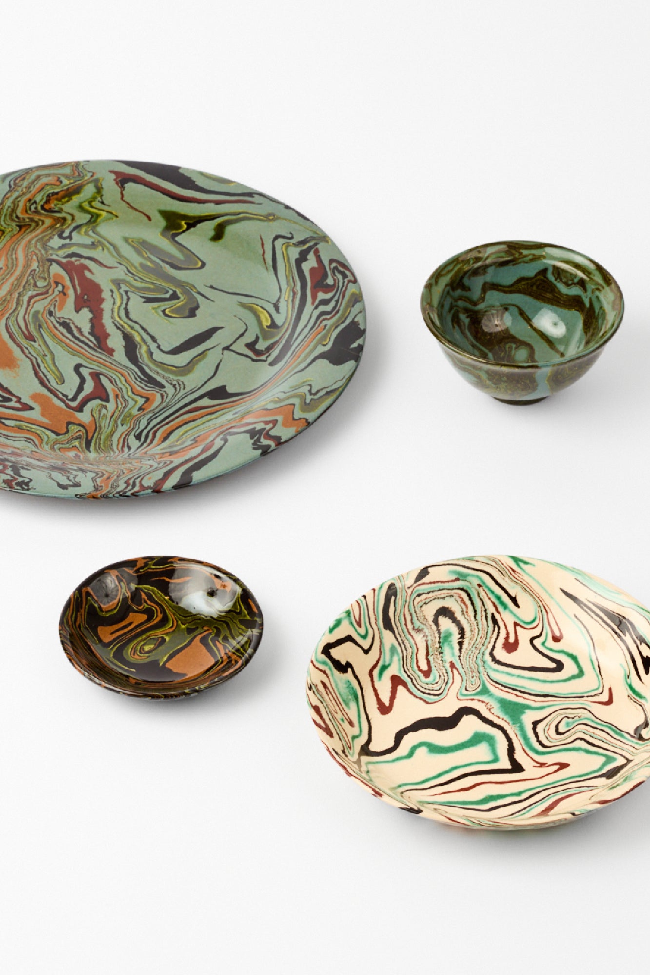 MARBLED CERAMIC DINNERWARE