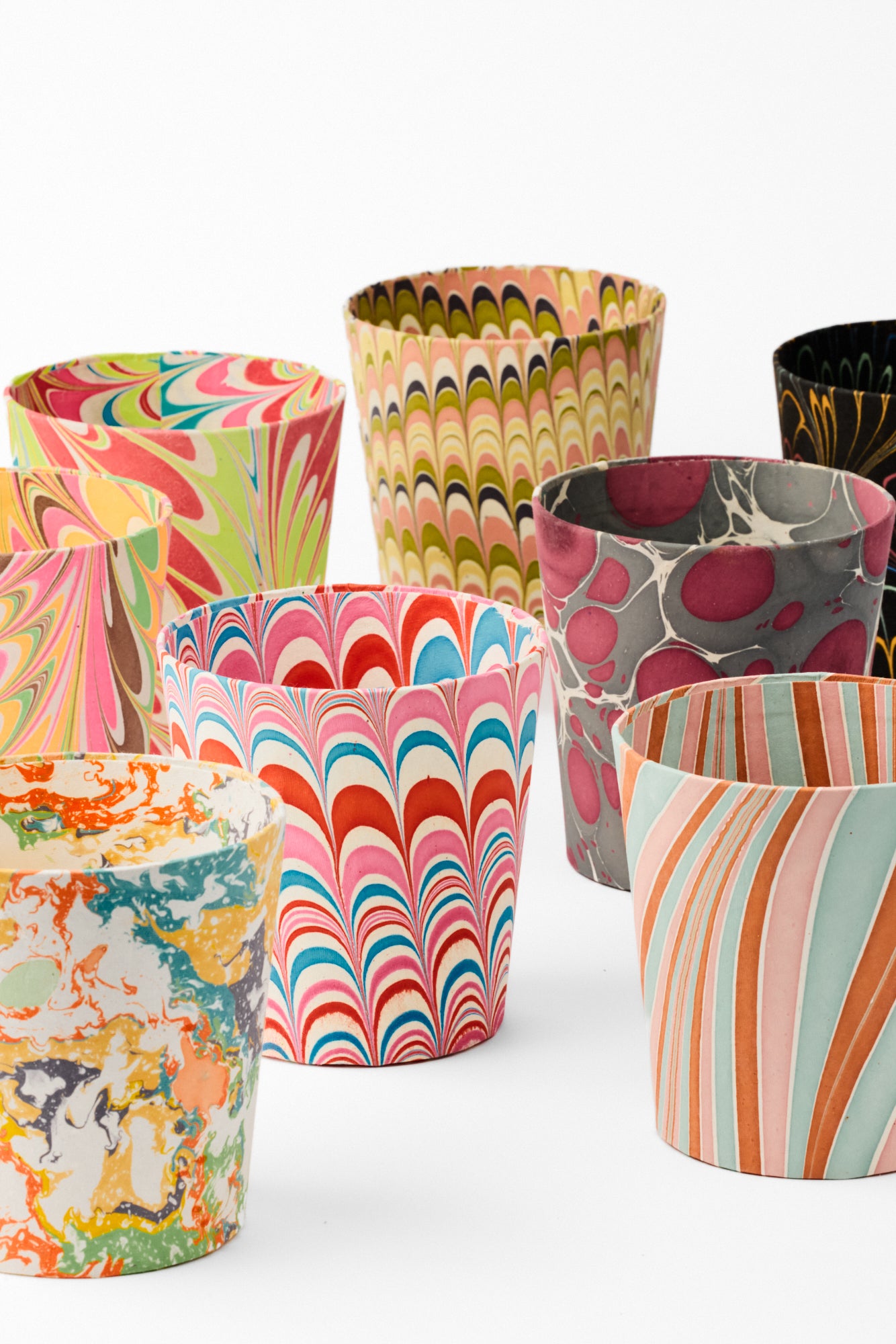 MARBLED PAPER CACHEPOT