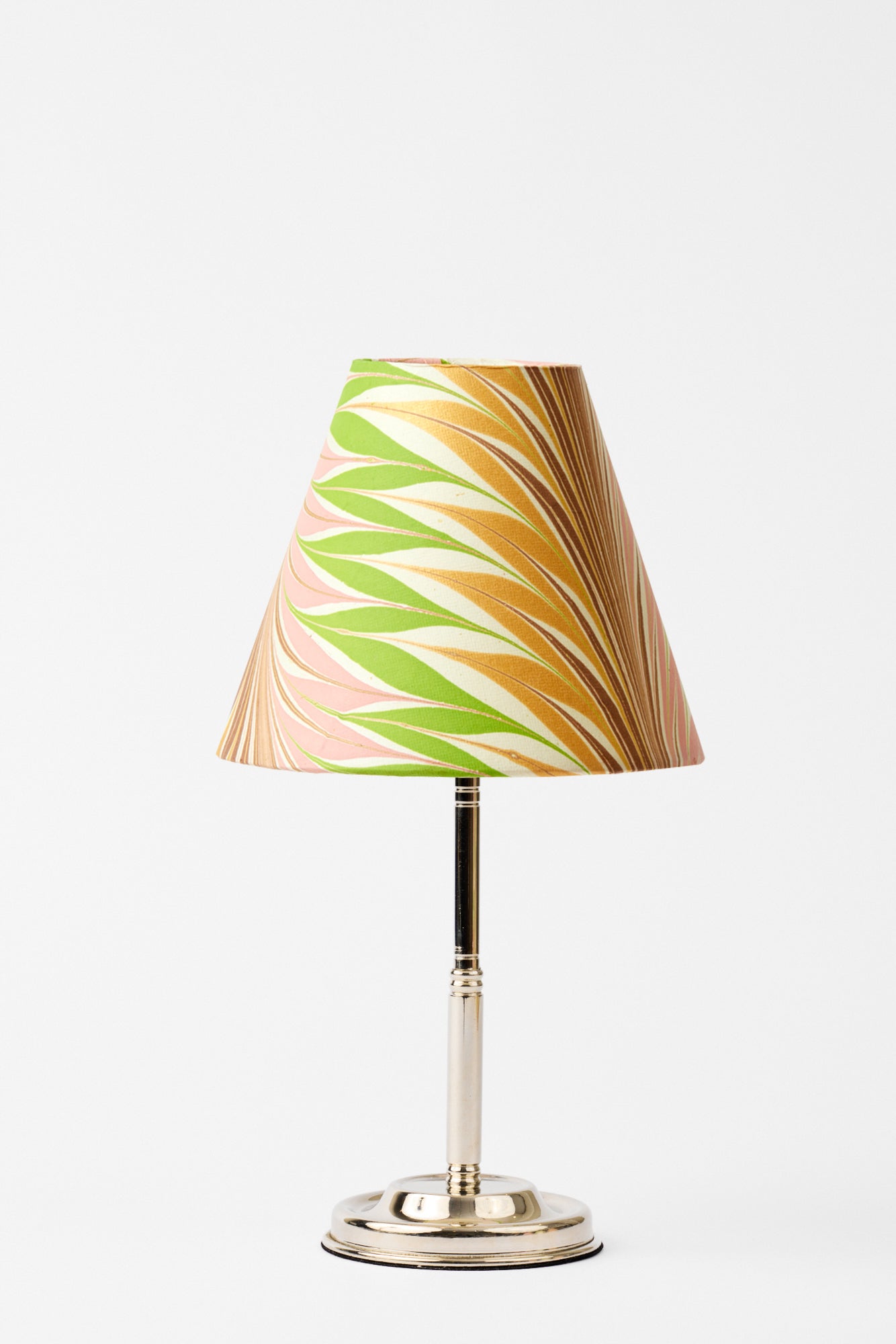 MARBLED PAPER TABLE LAMP SHADE DESERT PALMS
