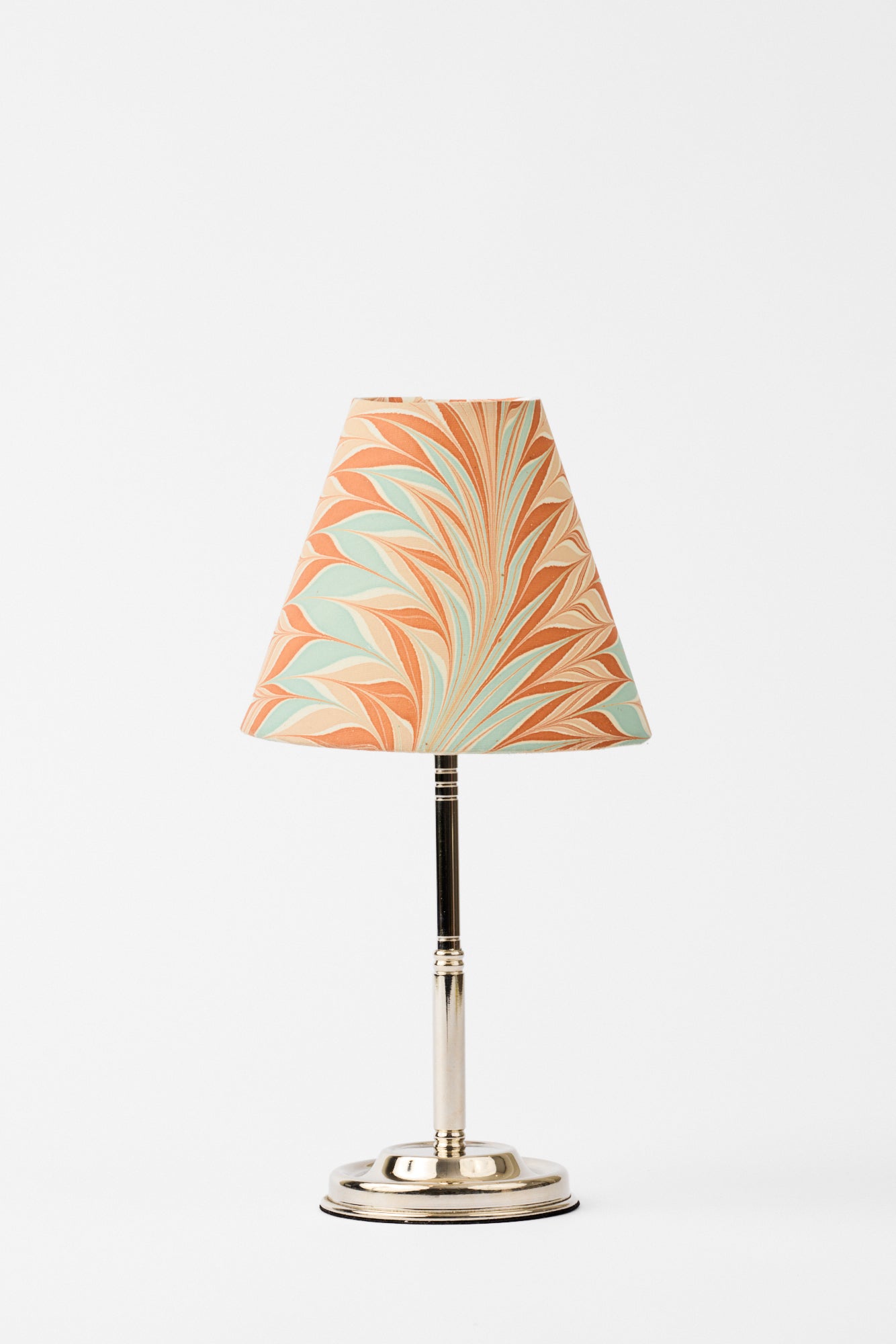 MARBLED PAPER TABLE LAMP SHADE PRAWN