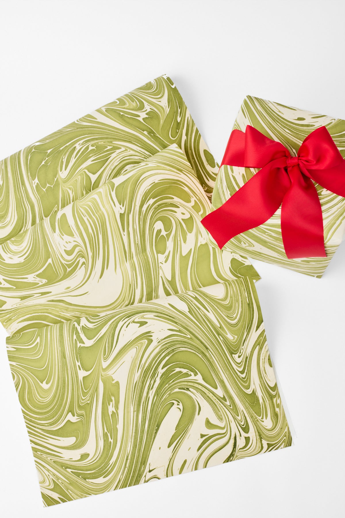 SET OF 4 POMELO OLIVE GIFT WRAP