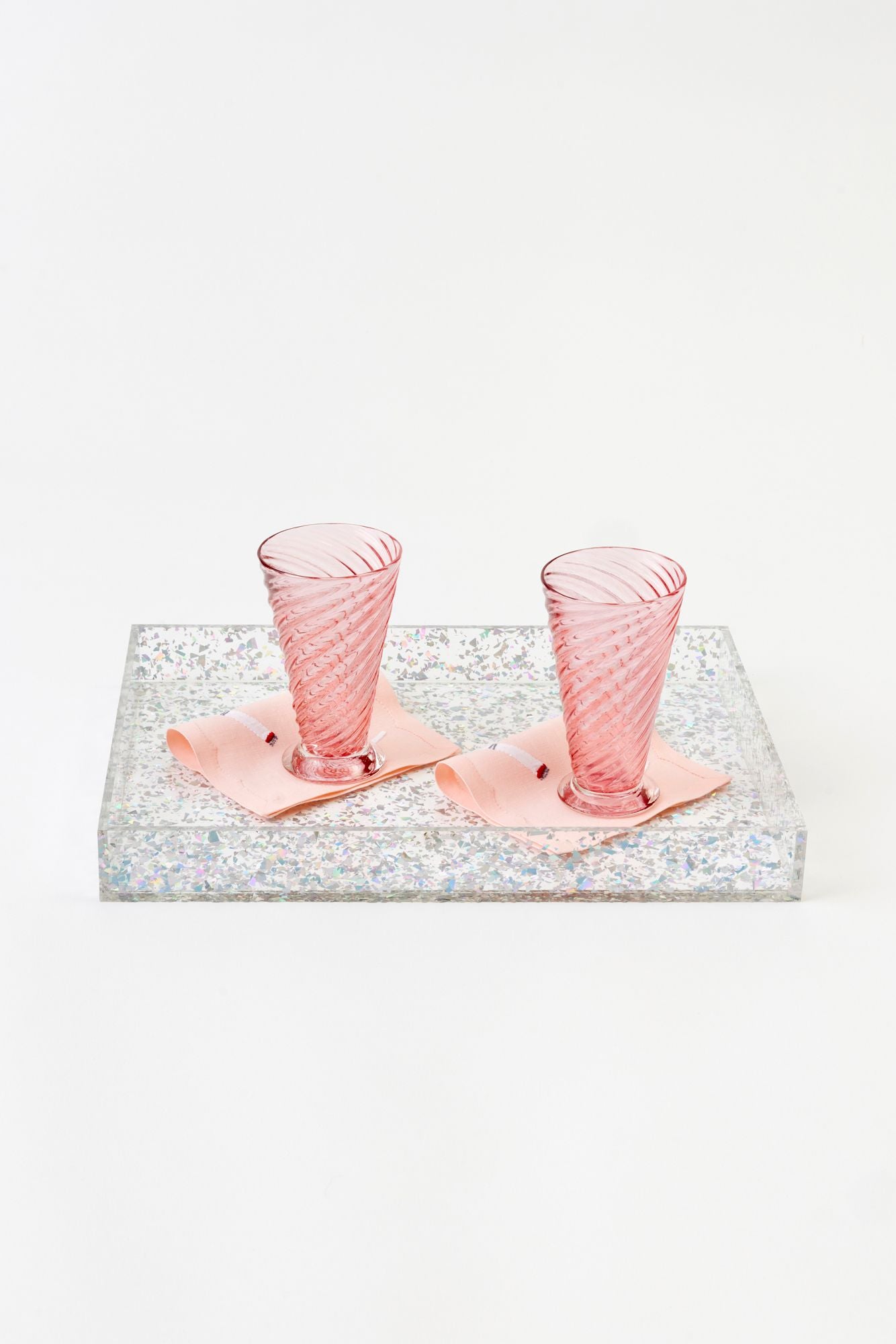 Silver glitter tray.