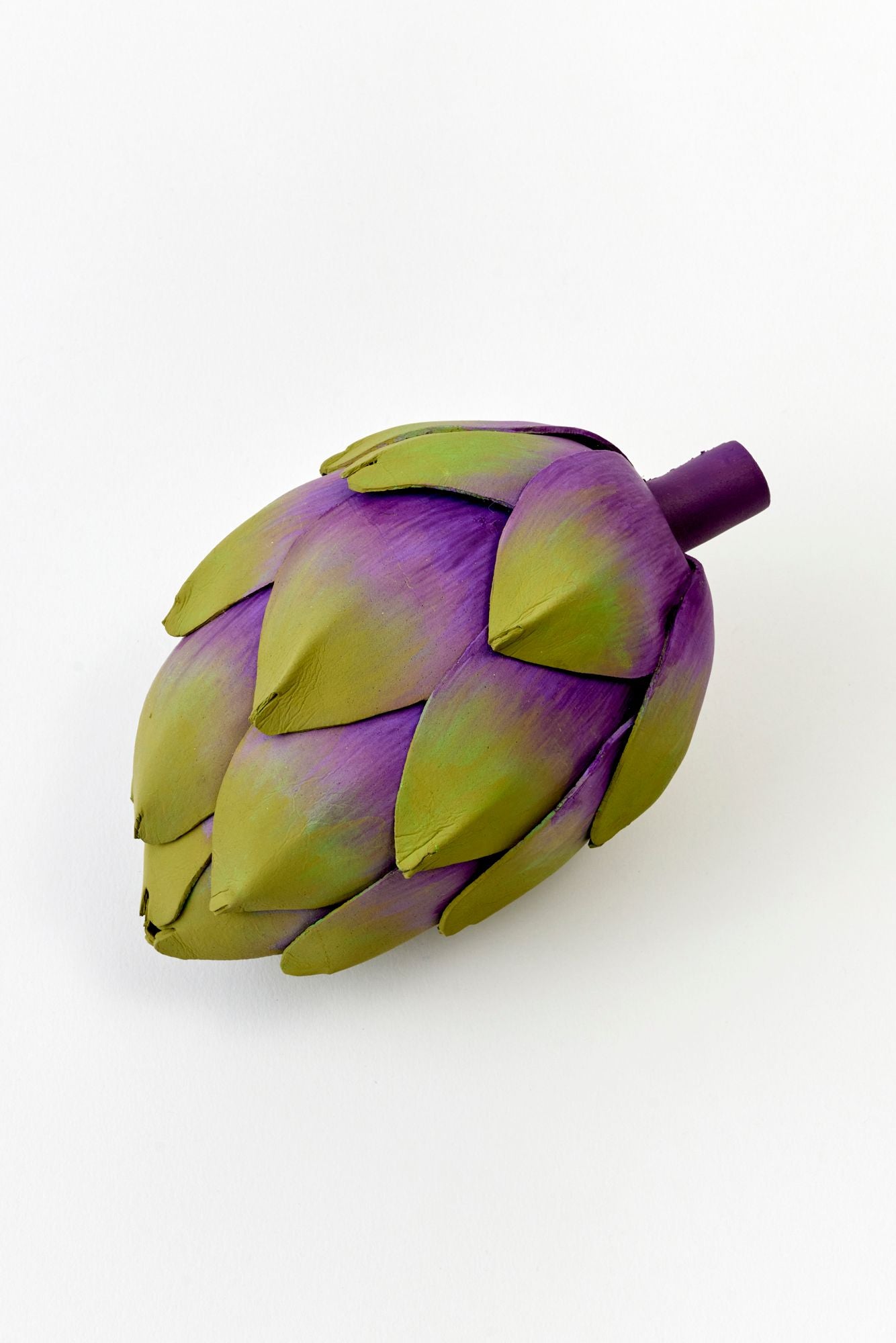 Artificial artichoke on a white background