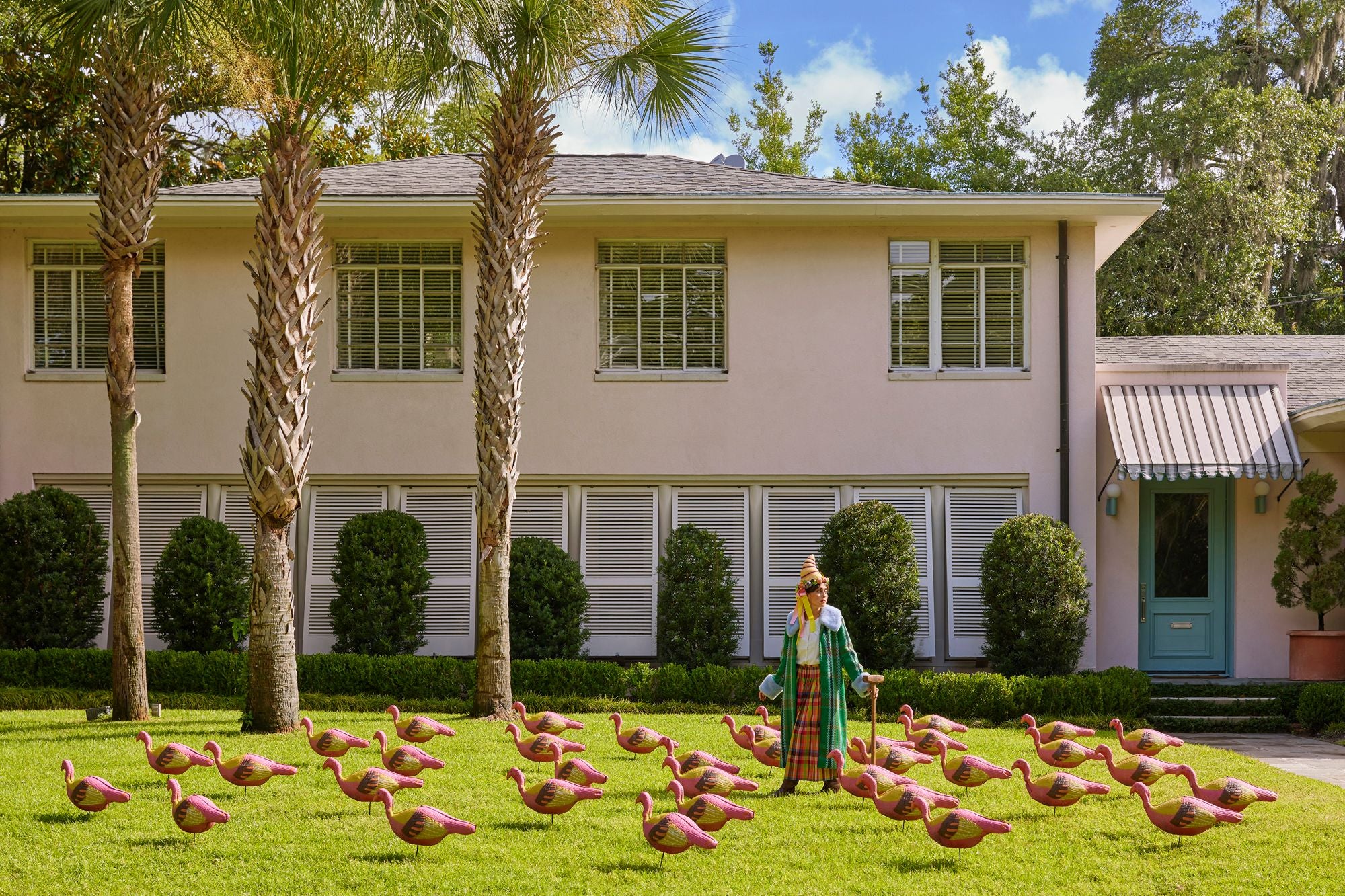 SET OF 10 WILD TURKEY LAWN DECOYS