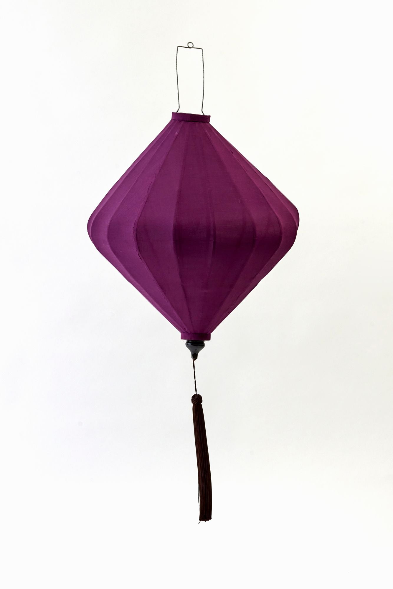 purple lantern on white backdrop