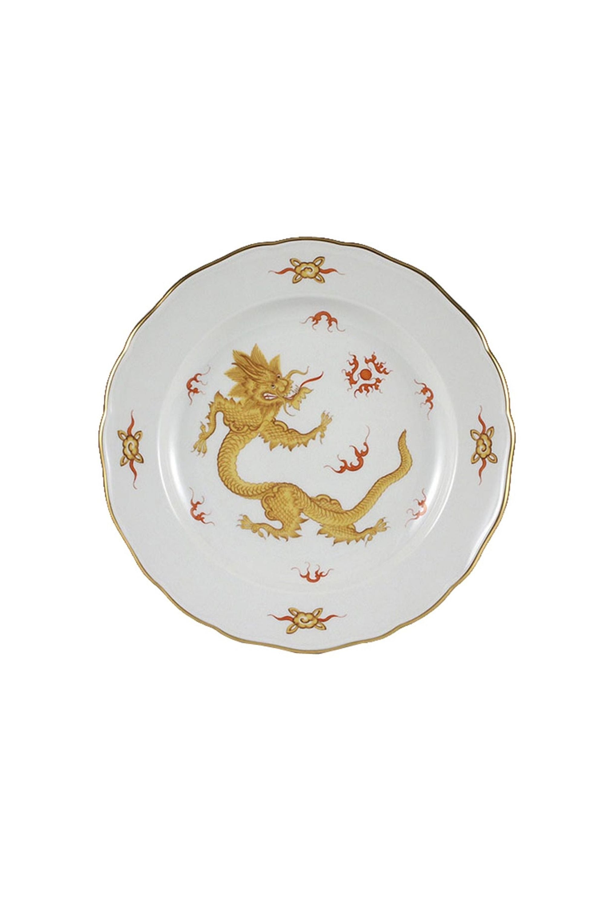 Yellow Dragon Servicing Dishes. The Chinese Ming Dragon is one of Meissen's oldest and most popular designs. It stands for supernatural wisdom, for the spirit of change, for sun, light, and the male power of yang.