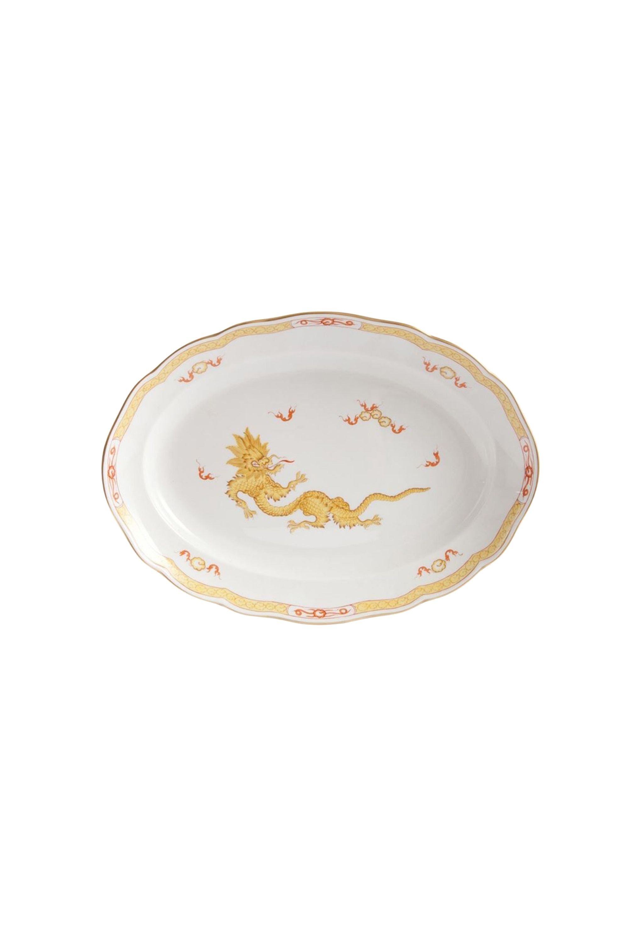 Yellow Dragon Servicing Dishes. The Chinese Ming Dragon is one of Meissen's oldest and most popular designs. It stands for supernatural wisdom, for the spirit of change, for sun, light, and the male power of yang.
