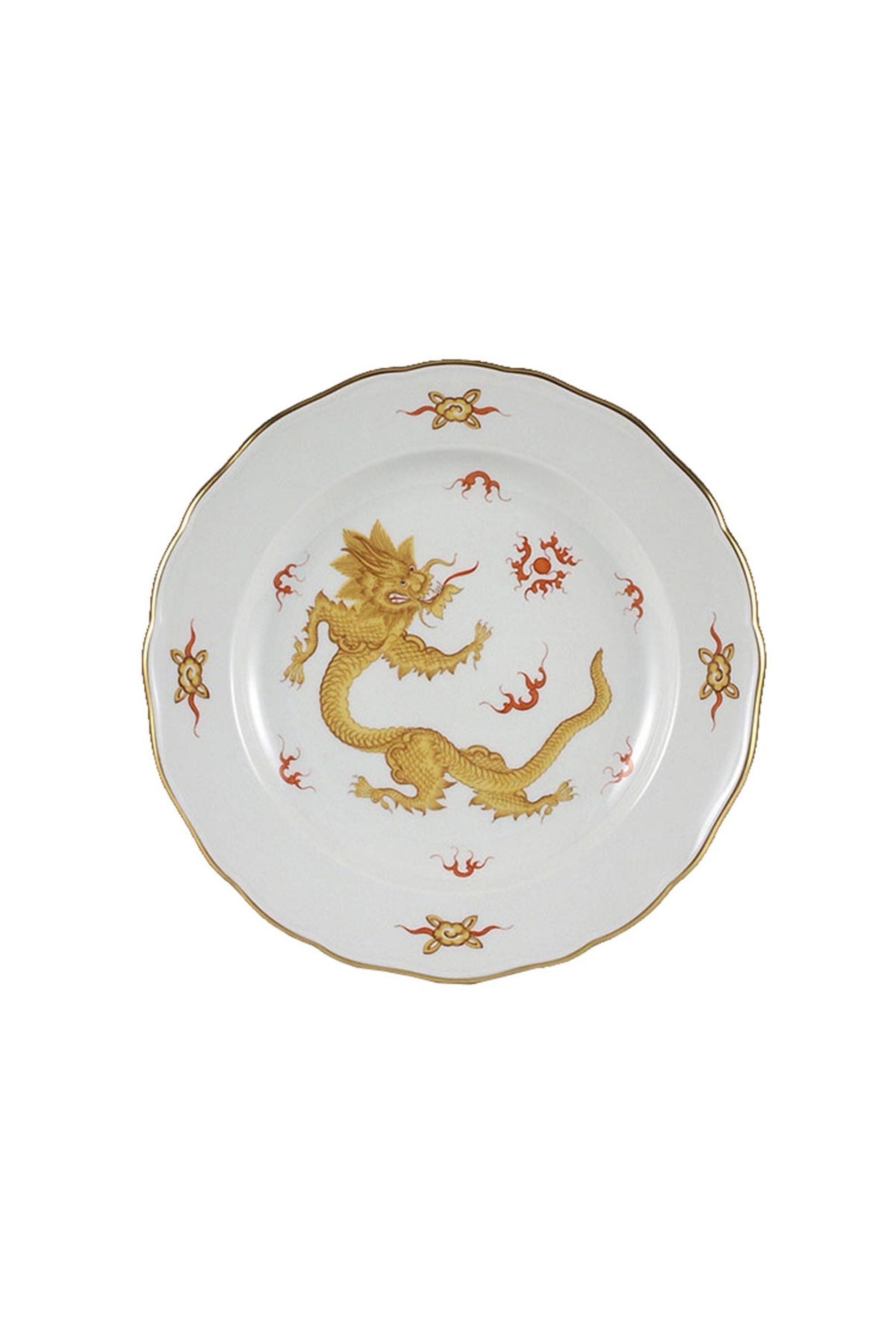 Yellow Dragon Servicing Dishes. The Chinese Ming Dragon is one of Meissen's oldest and most popular designs. It stands for supernatural wisdom, for the spirit of change, for sun, light, and the male power of yang.