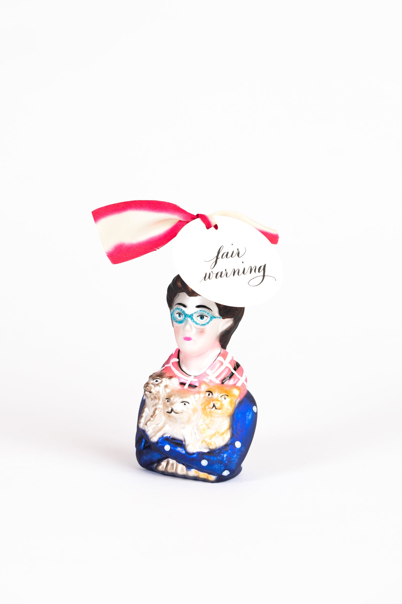 Cat lady ornament.