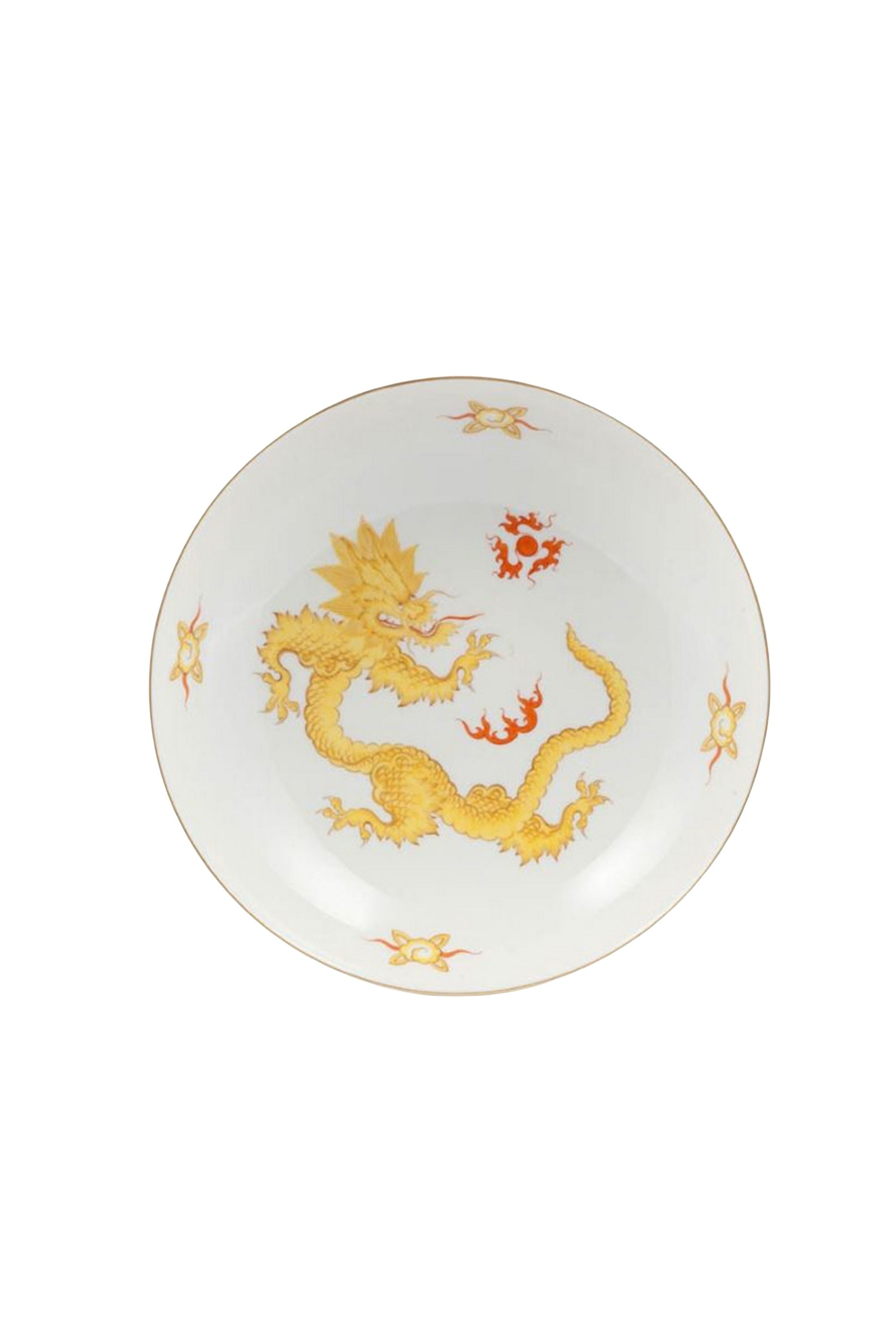 Yellow Dragon Servicing Dishes. The Chinese Ming Dragon is one of Meissen's oldest and most popular designs. It stands for supernatural wisdom, for the spirit of change, for sun, light, and the male power of yang.