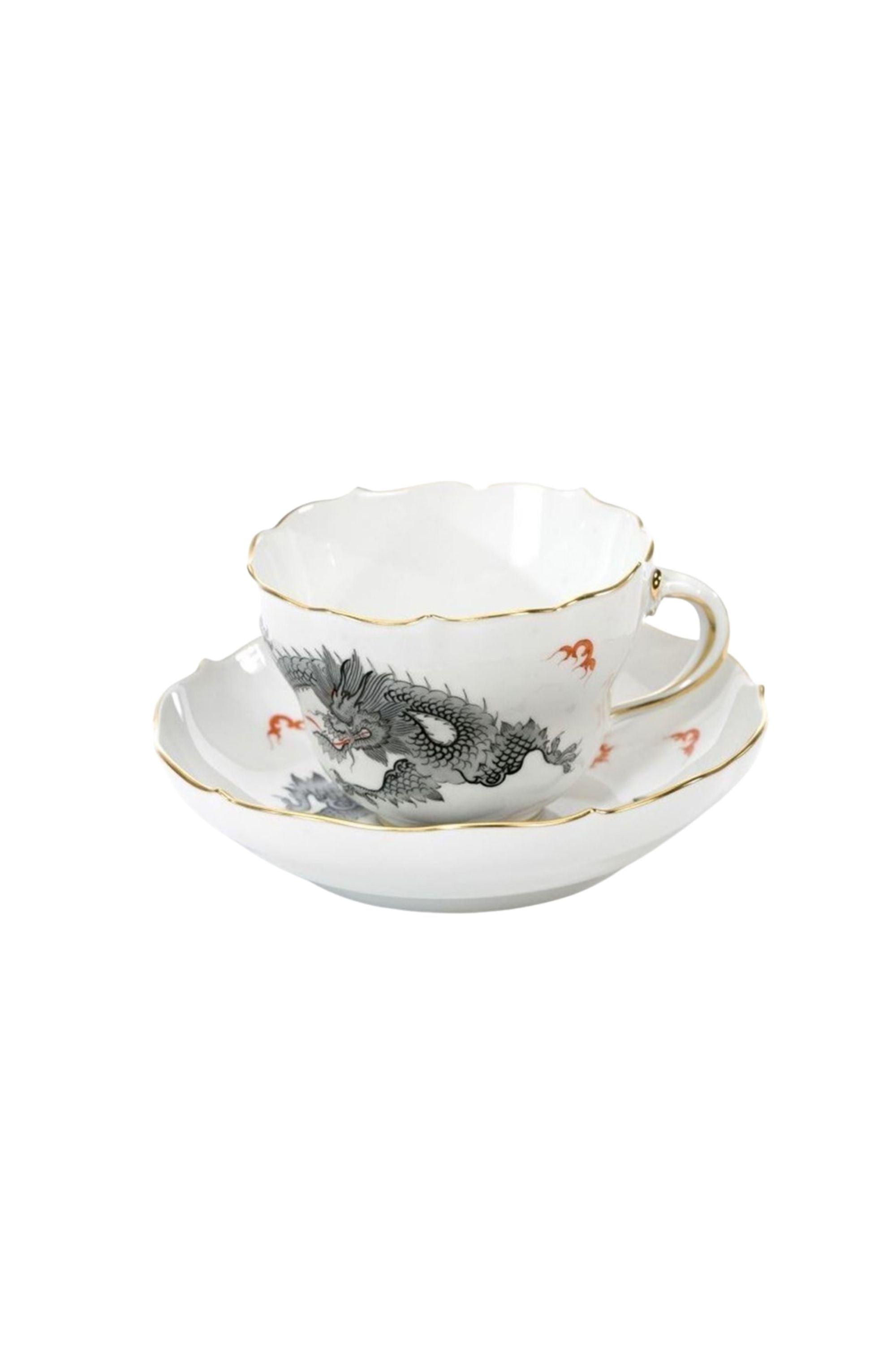 Black Dragon Tea Service. The Chinese Ming Dragon is one of Meissen's oldest and most popular designs. It stands for supernatural wisdom, for the spirit of change, for sun, light, and the male power of yang.