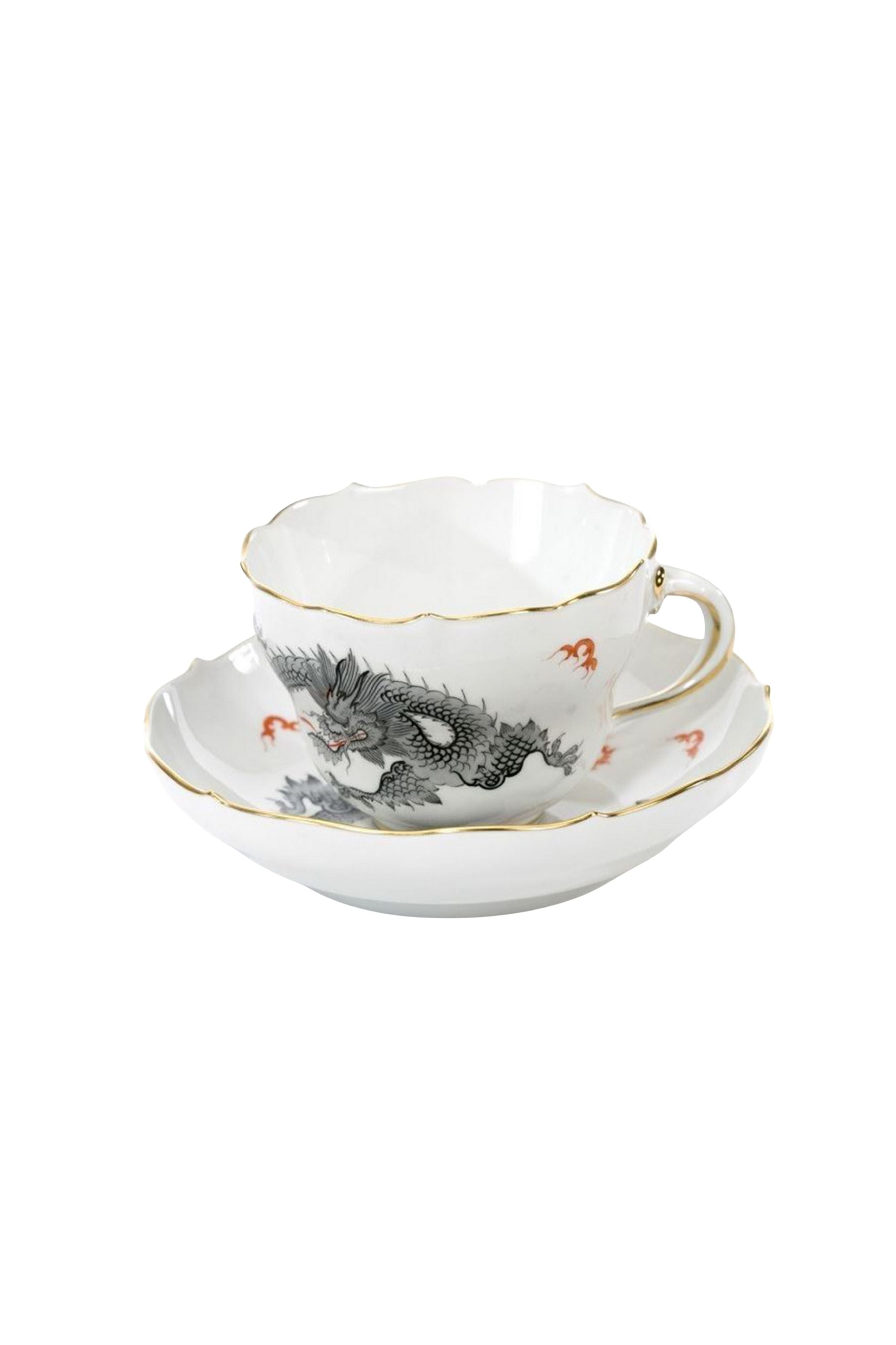 Black Dragon Tea Service. The Chinese Ming Dragon is one of Meissen's oldest and most popular designs. It stands for supernatural wisdom, for the spirit of change, for sun, light, and the male power of yang.