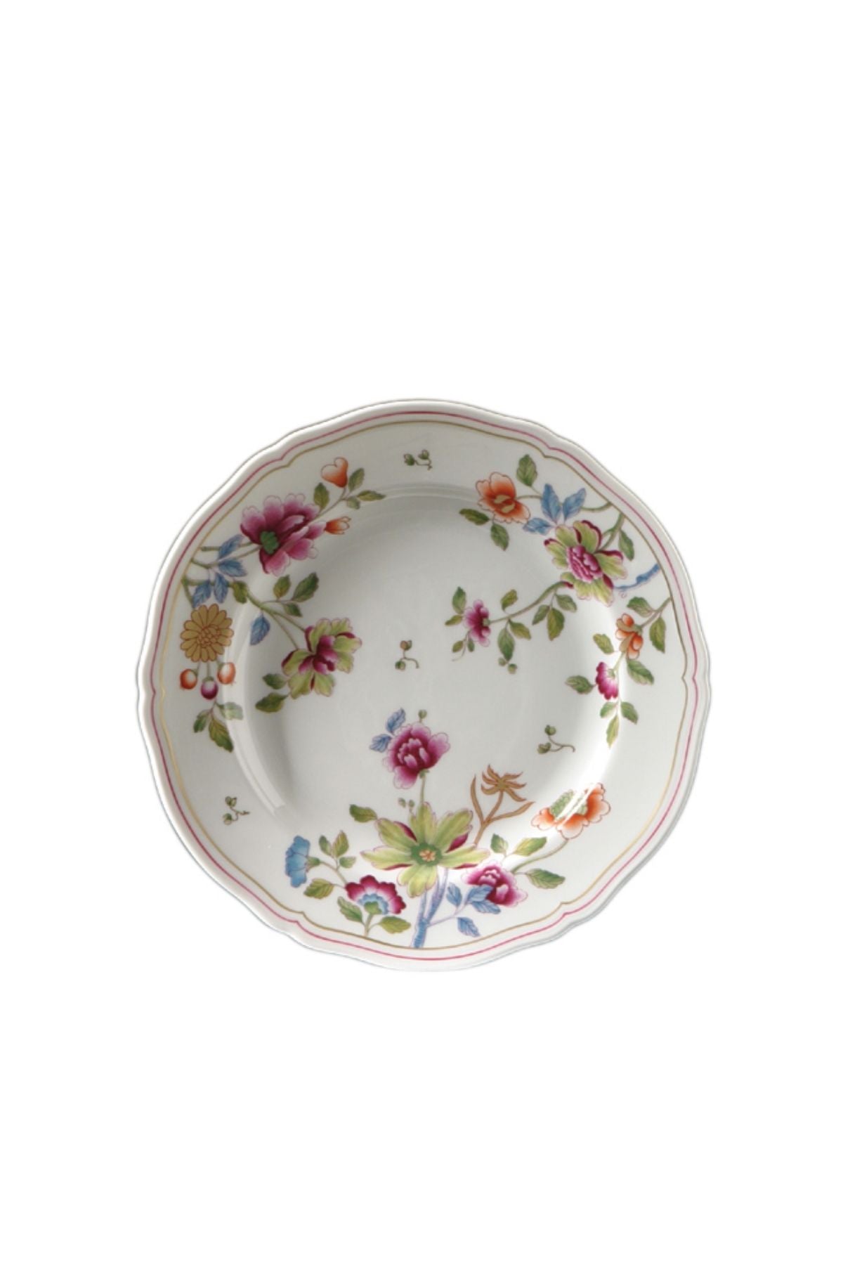 Flatware inspired by flowers in the European 1750 “La Primavera” decoupage with the flowers like Japanese and Chinese Imperial Kimono decorations.