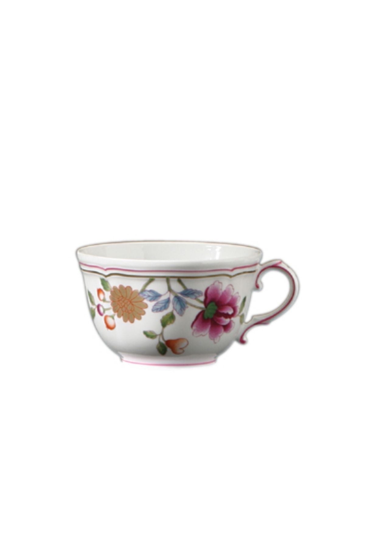 Flatware inspired by flowers in the European 1750 “La Primavera” decoupage with the flowers like Japanese and Chinese Imperial Kimono decorations.