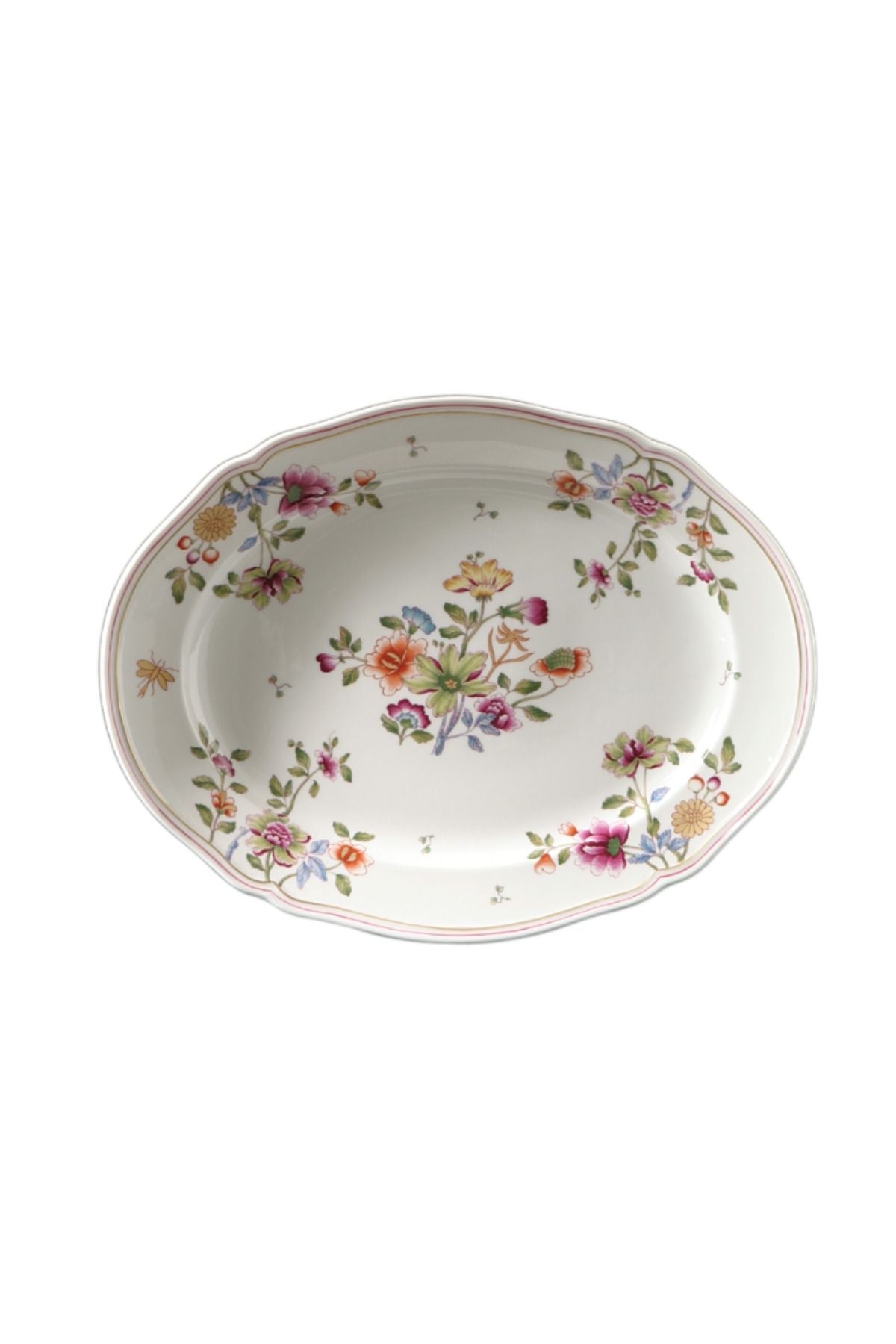 Flatware inspired by flowers in the European 1750 “La Primavera” decoupage with the flowers like Japanese and Chinese Imperial Kimono decorations.