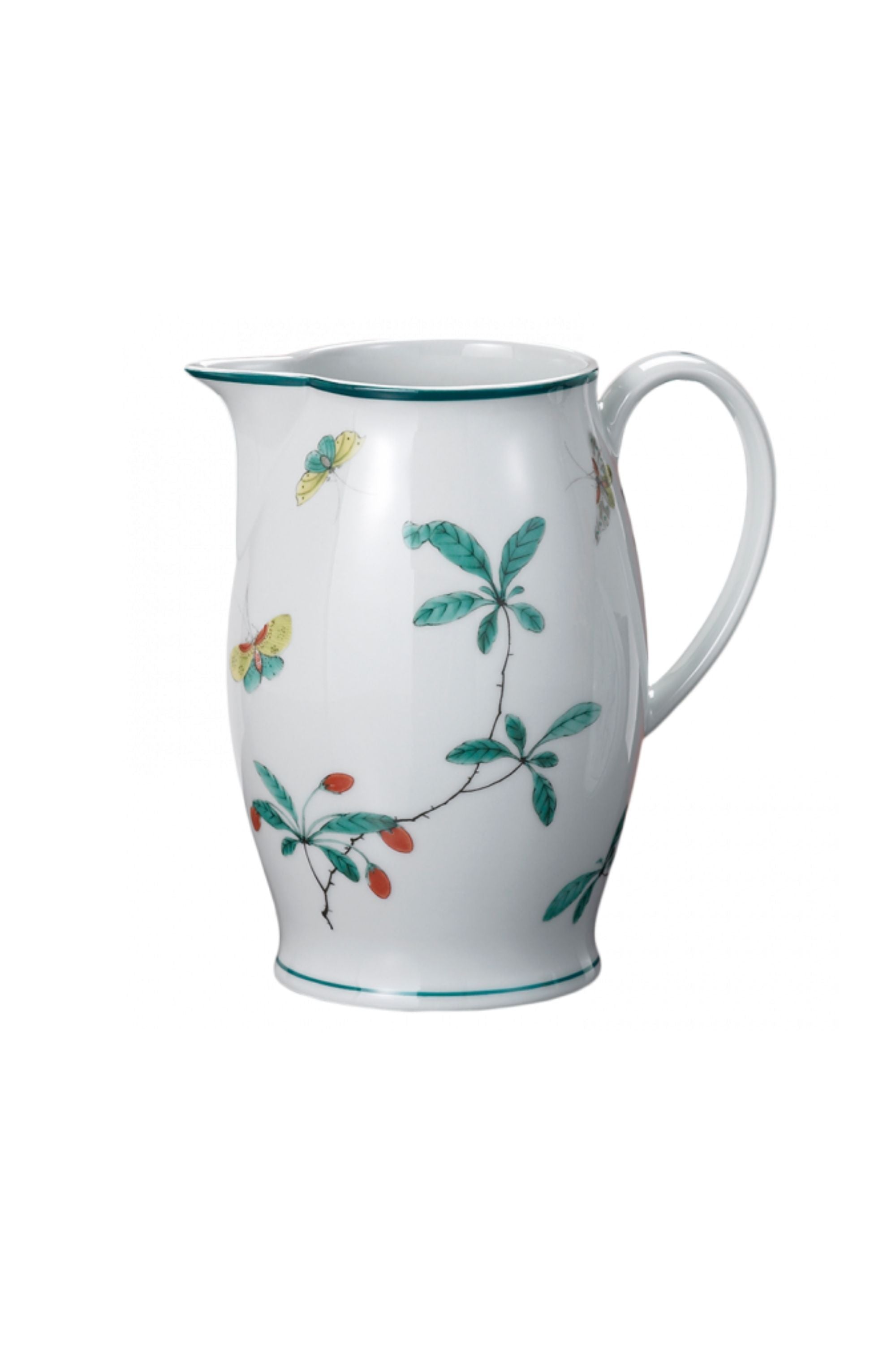 Serving dishes. This graceful design, with its leaves, berries, and butterflies, was derived directly from antique Chinese Palace porcelain.