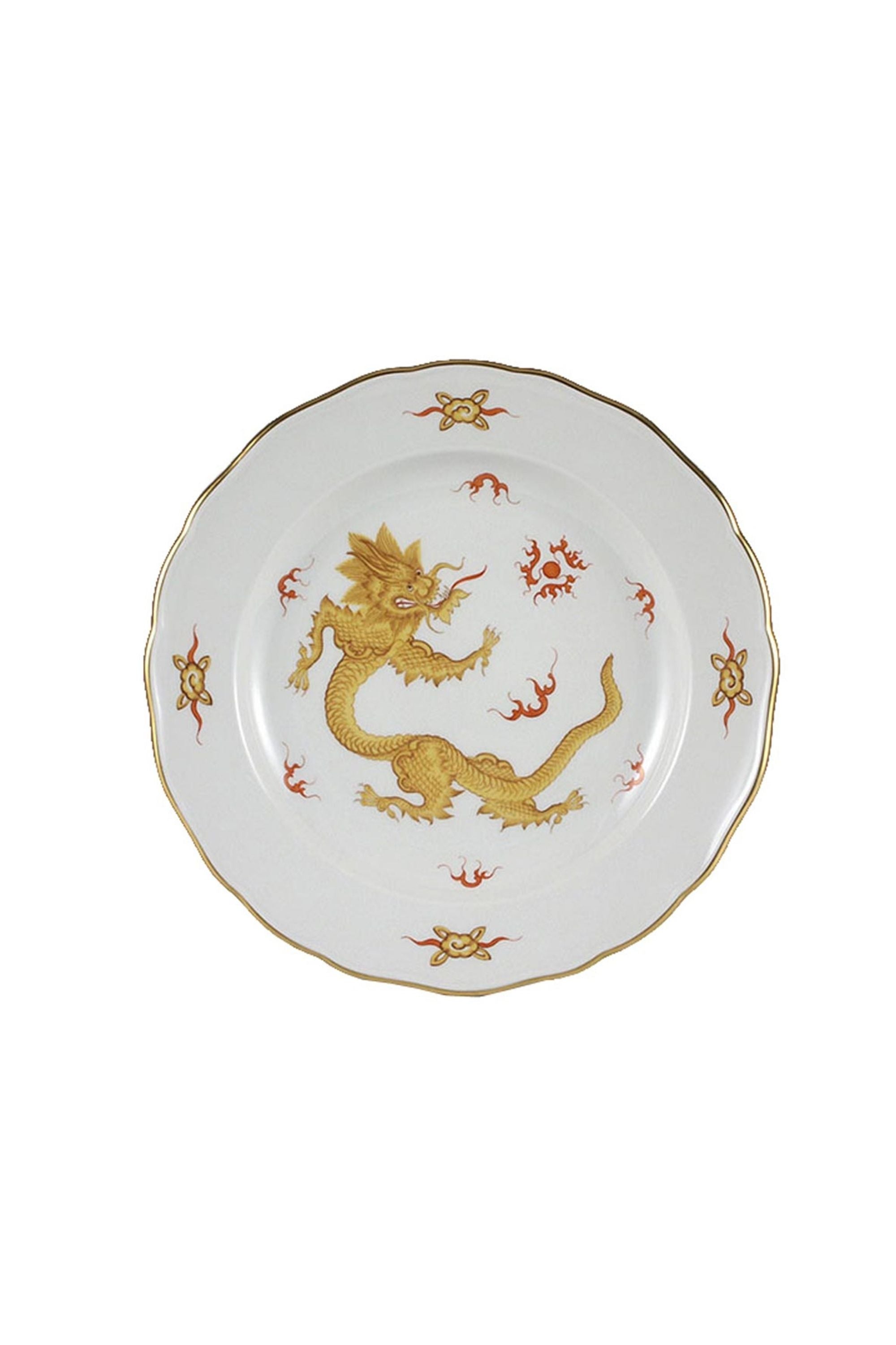 Yellow Dragon Servicing Dishes. The Chinese Ming Dragon is one of Meissen's oldest and most popular designs. It stands for supernatural wisdom, for the spirit of change, for sun, light, and the male power of yang.