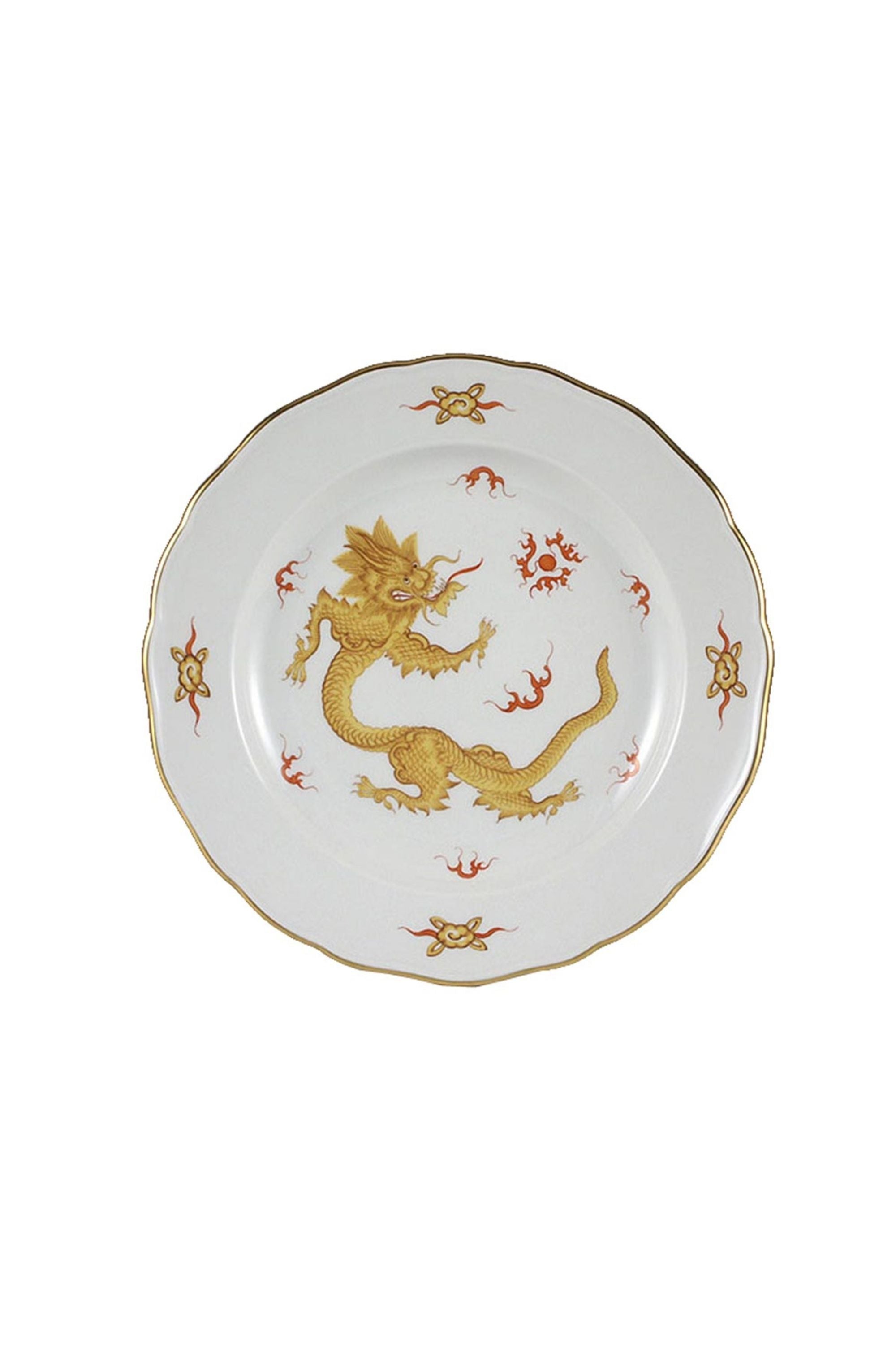 Yellow Dragon Servicing Dishes. The Chinese Ming Dragon is one of Meissen's oldest and most popular designs. It stands for supernatural wisdom, for the spirit of change, for sun, light, and the male power of yang.