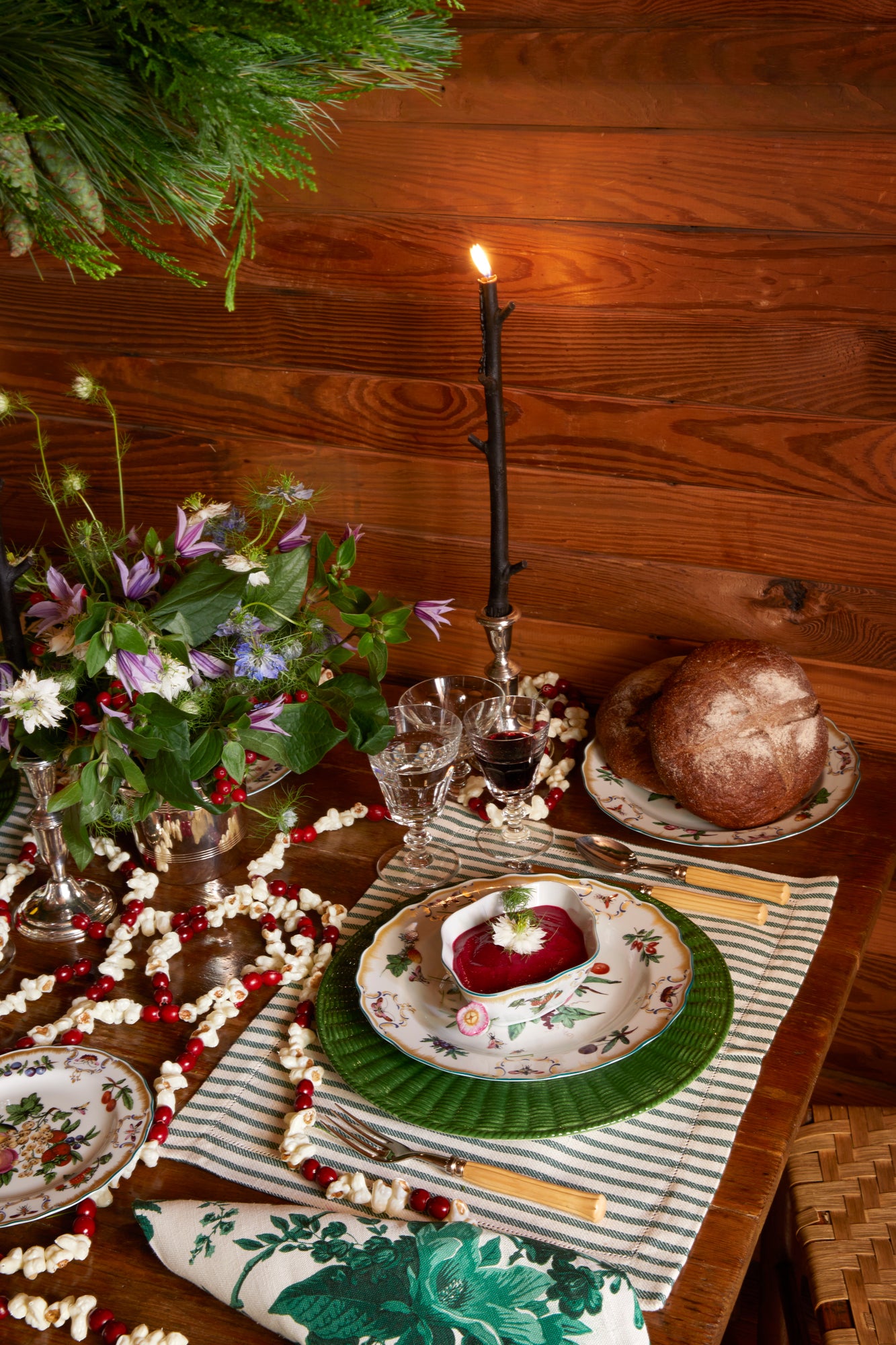 Stainless steel with silver plate and boxwood handles, dishwasher safe, made in France.