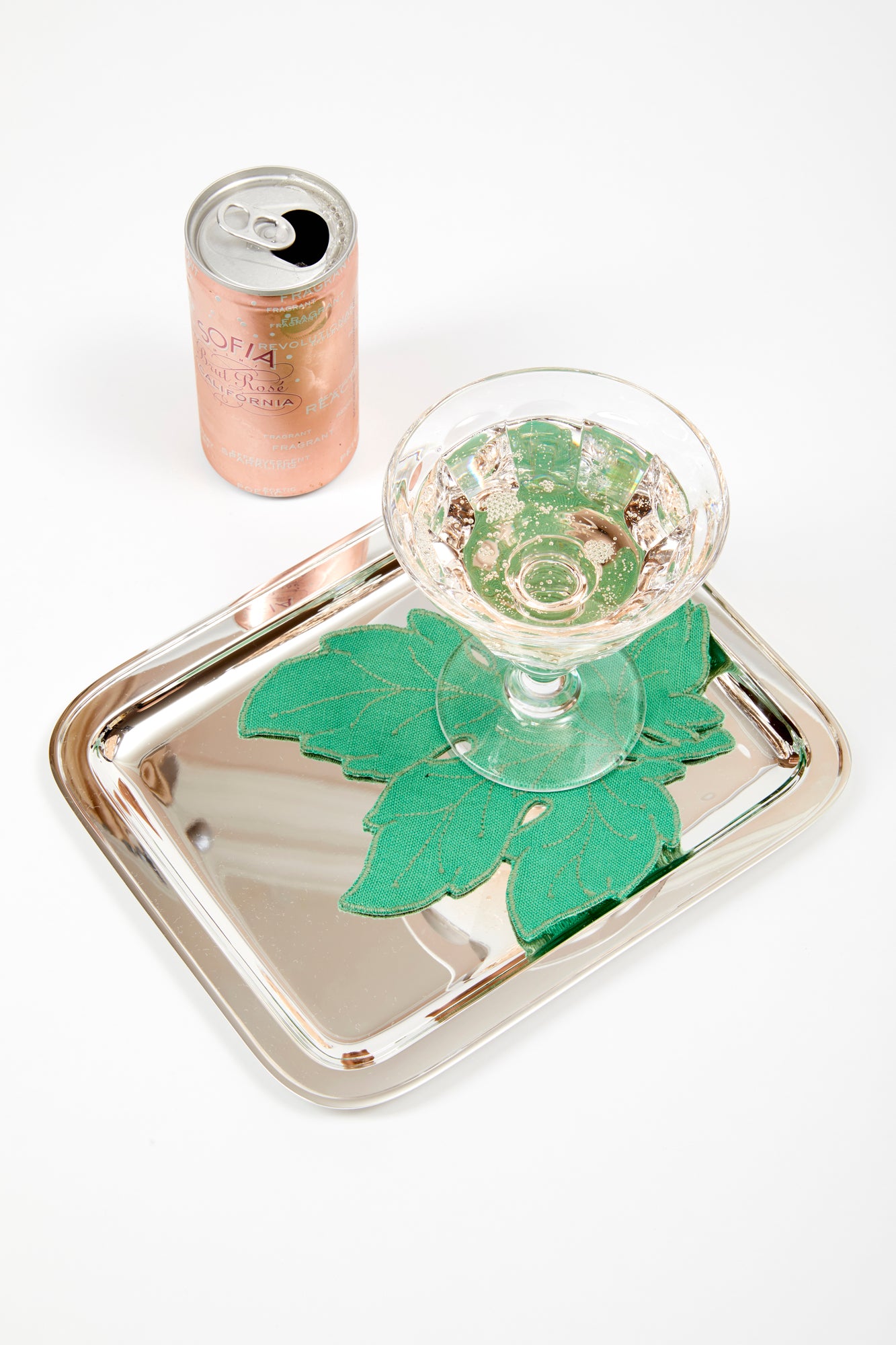 Silver-plated. 6.5"w x 8.25"l Silver Tray.