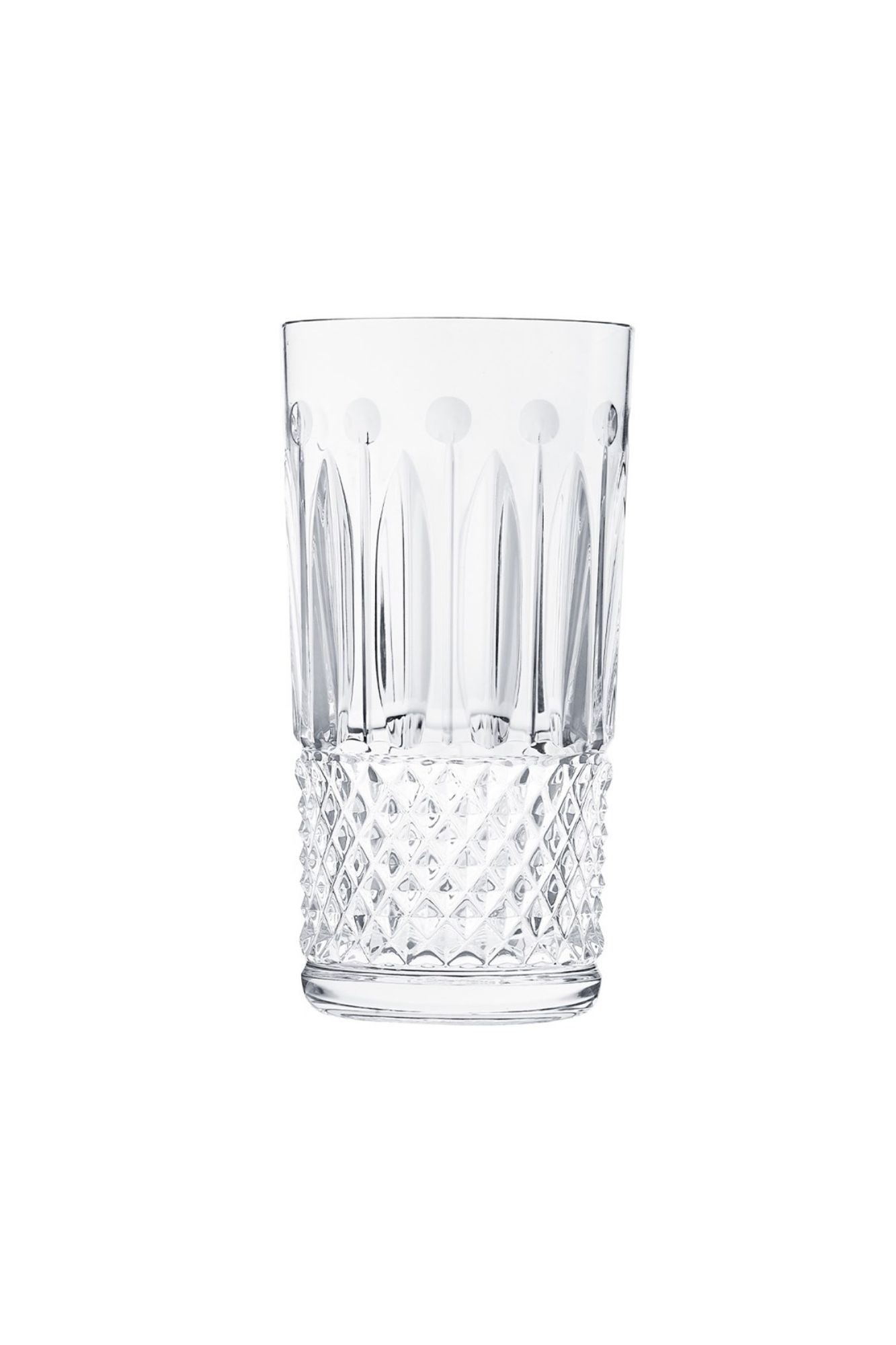 Tommy glassware. Each piece is mouth-blown and hand-cut crystal. From Saint-Louis, the oldest crystal manufactory in France founded in since 1586 and a Royal Glassworks since 1767. Handmade in France.